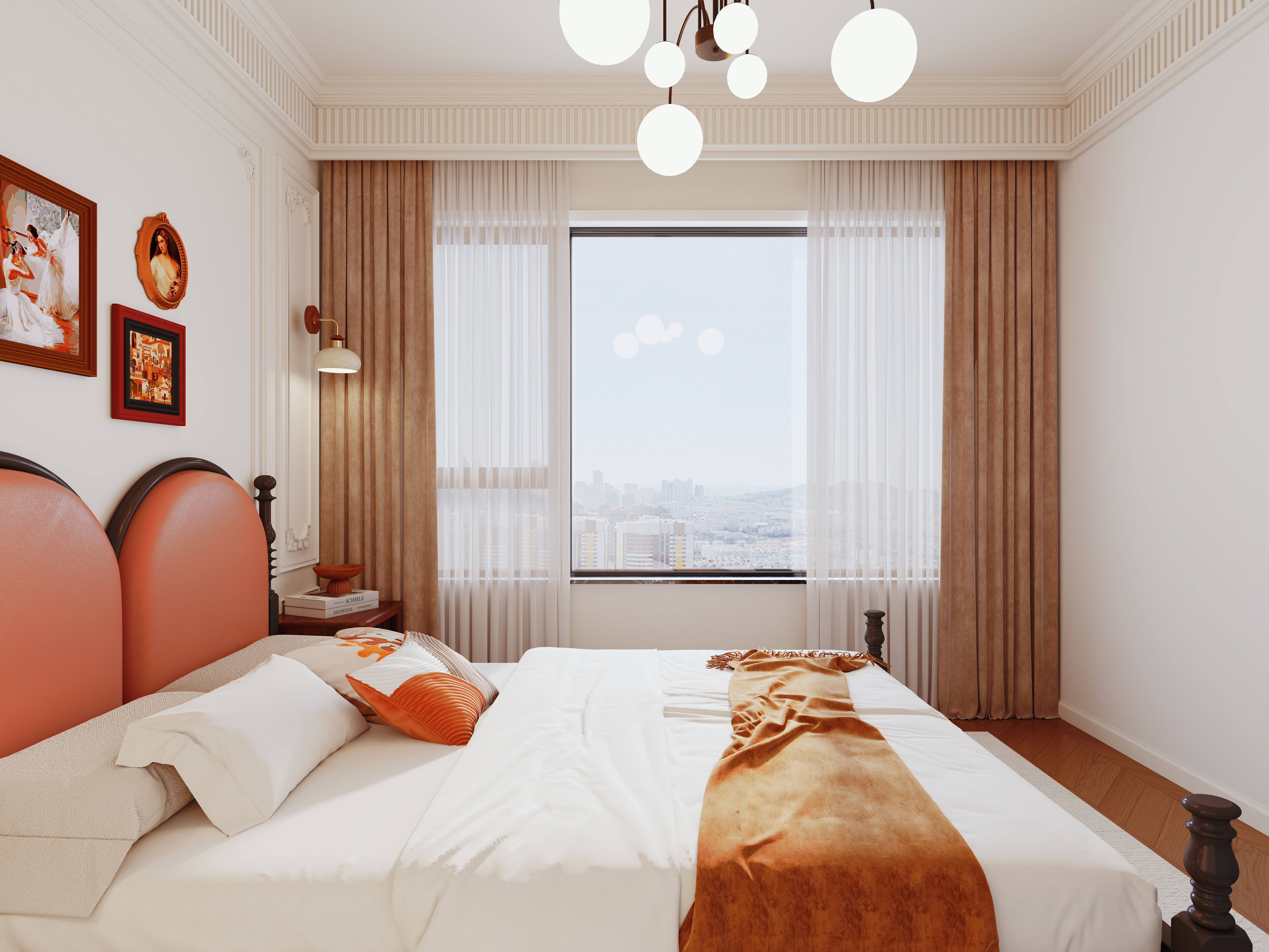 甍回大唐-法式奶油一层主卧装修效果图第1张