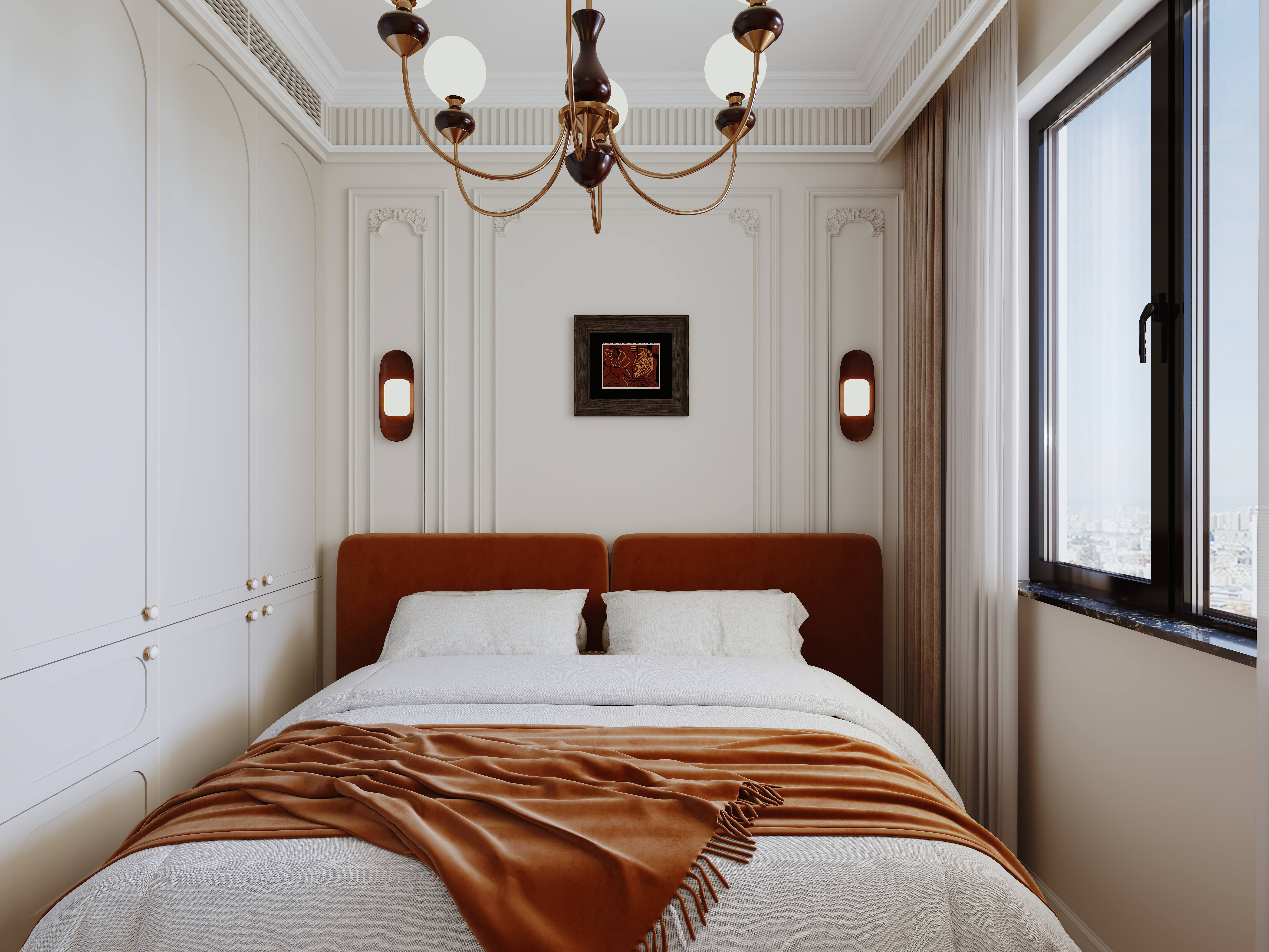 甍回大唐-法式奶油一层客卧装修效果图第1张