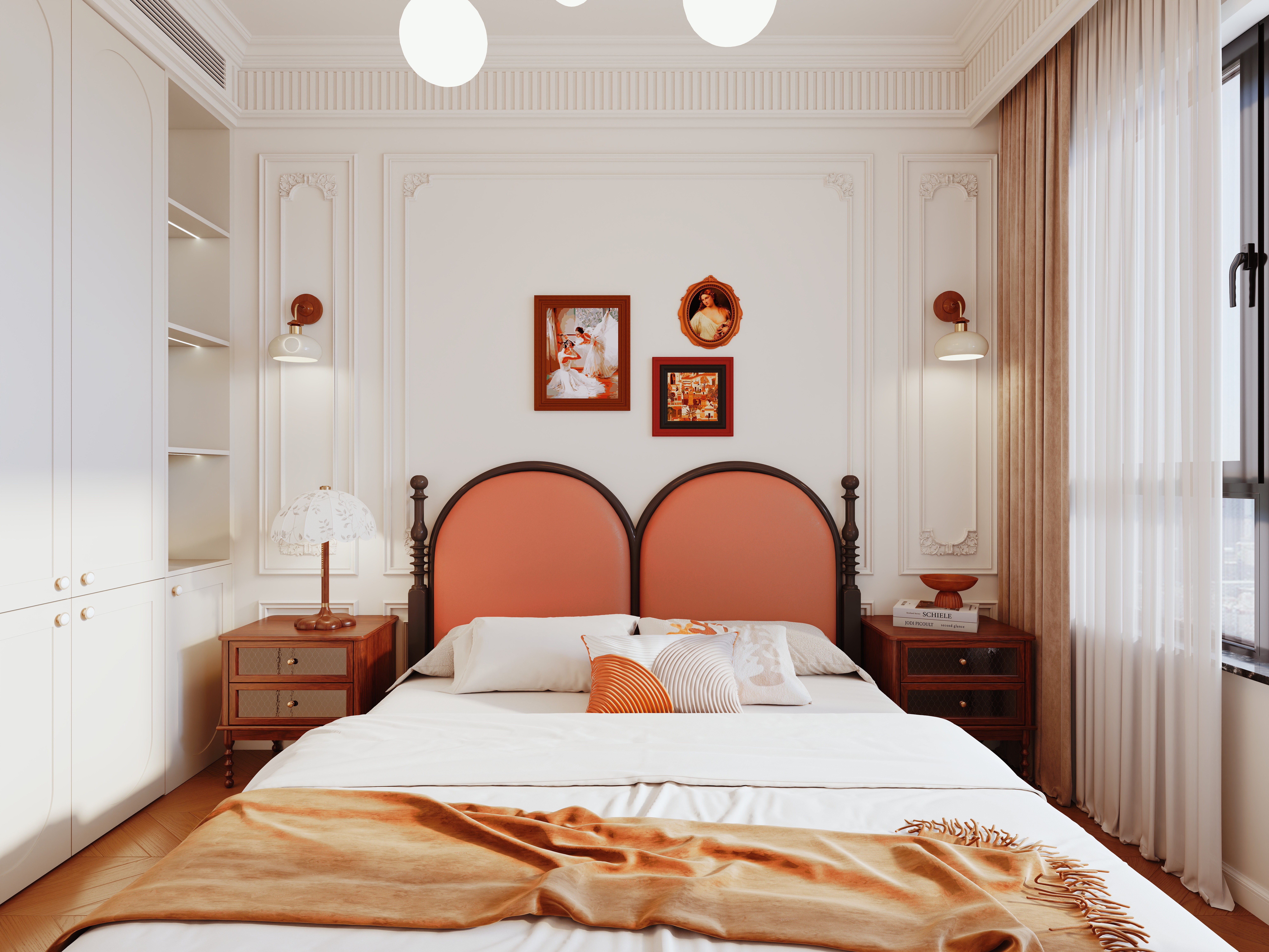 甍回大唐-法式奶油一层主卧装修效果图第3张