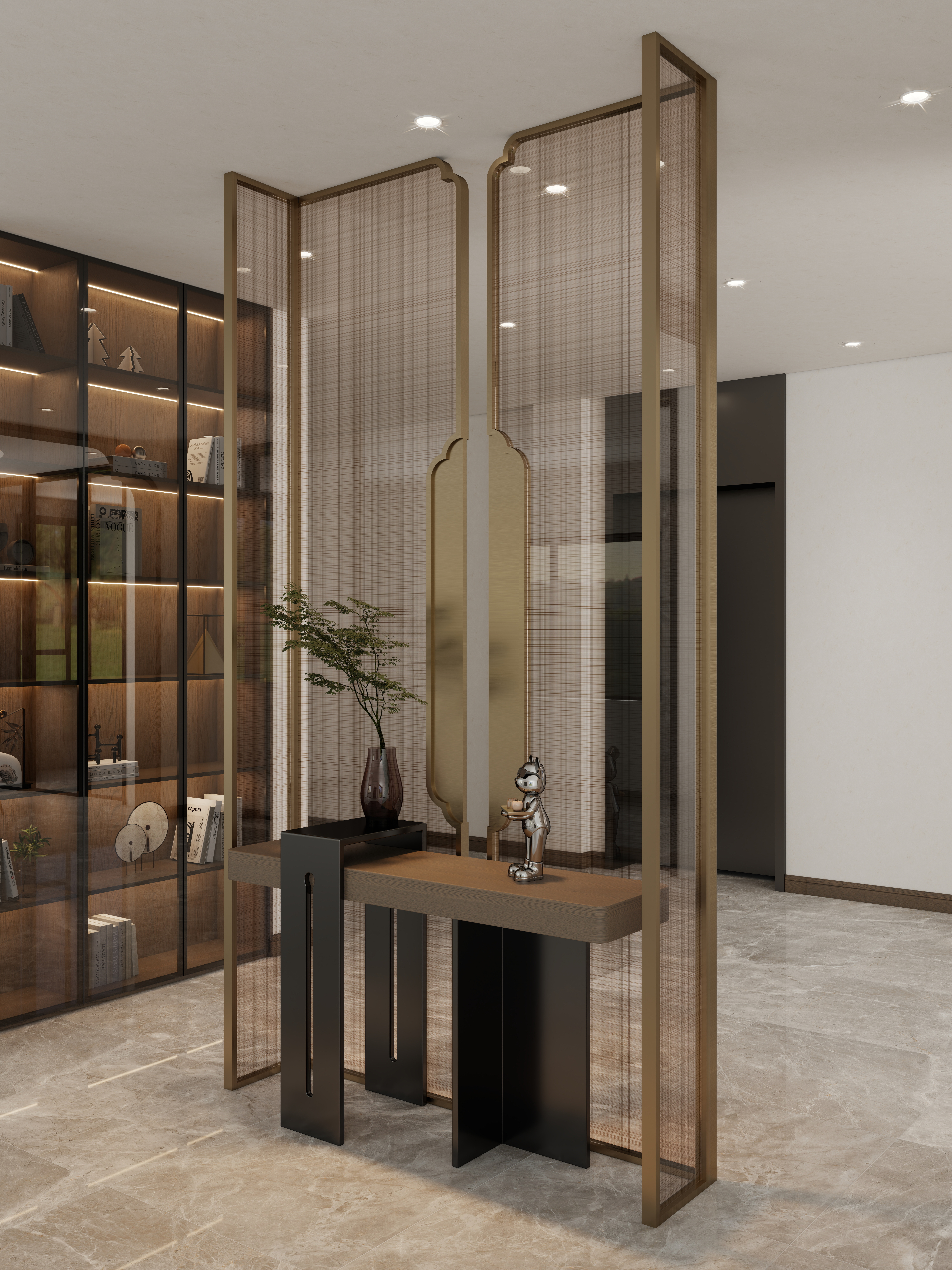 孙有权-『2025-11』15平丨新中式门厅一层客厅装修效果图第1张