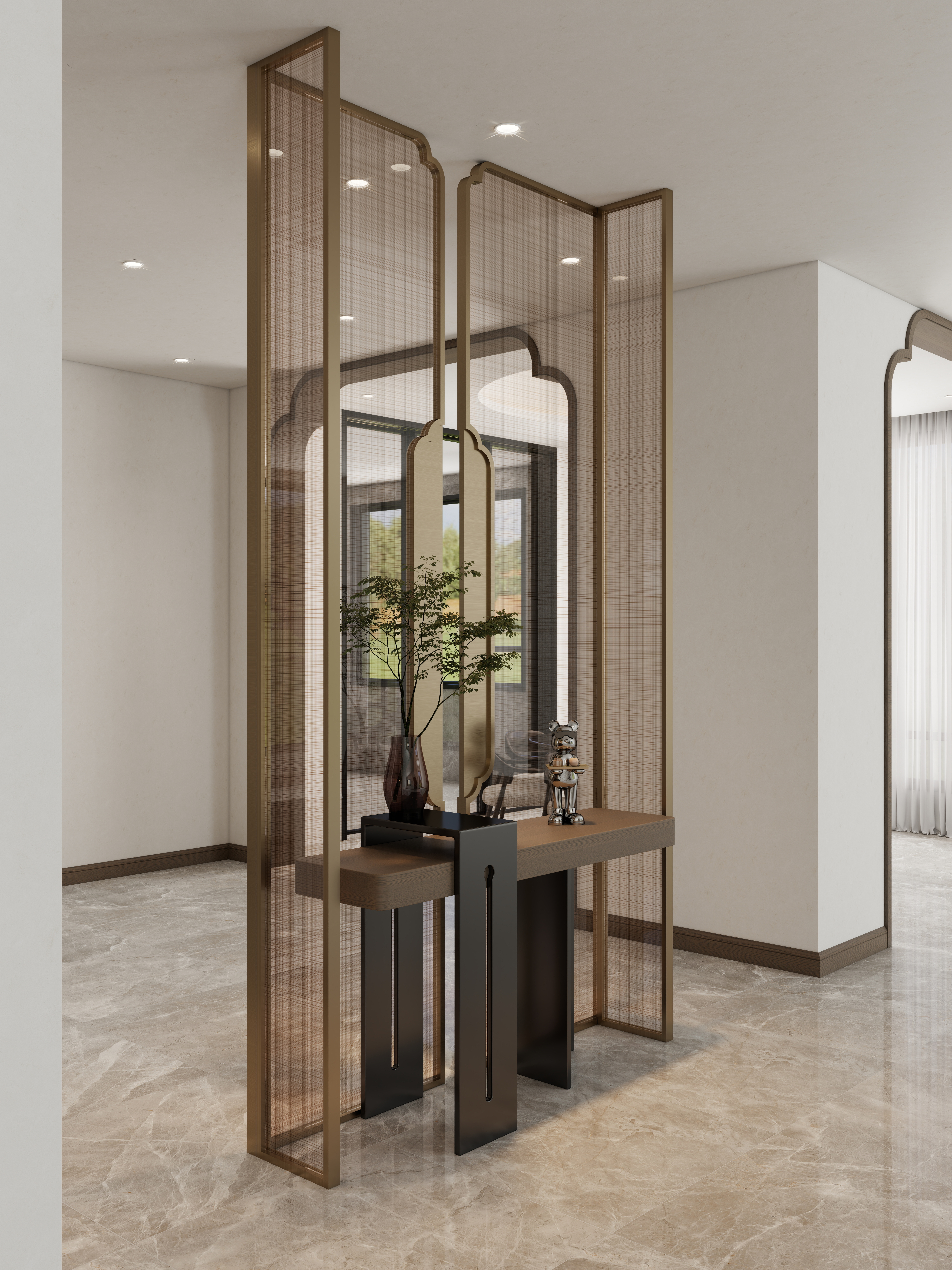 孙有权-『2025-11』15平丨新中式门厅一层客厅装修效果图第2张