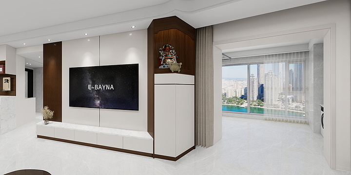 李建明设计工作室-润泓天奕11号楼二单元1604效果图-装修设计方案