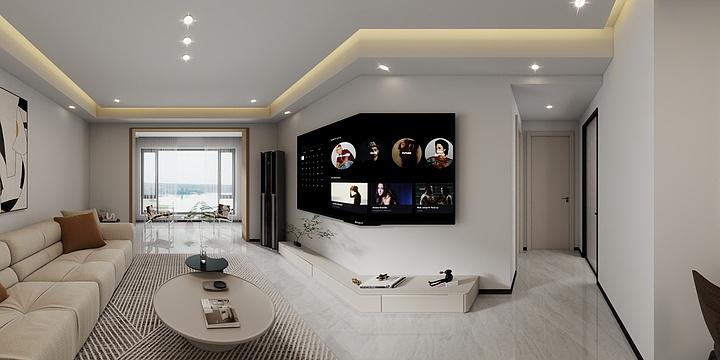 千屿Design-70m²现代简约 黑白灰-装修设计方案