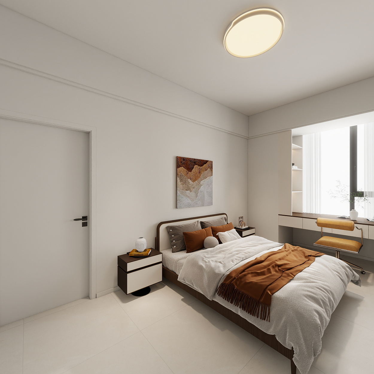 艺雅丽-97平现代简约 一层主卧装修效果图第4张