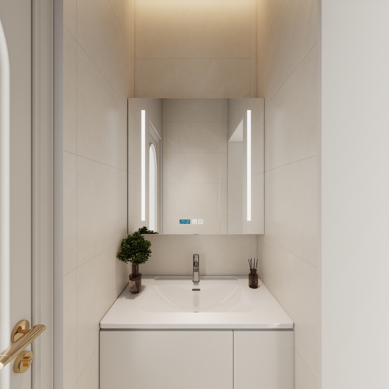 艺雅丽-97平现代简约 一层次卫干区装修效果图第3张