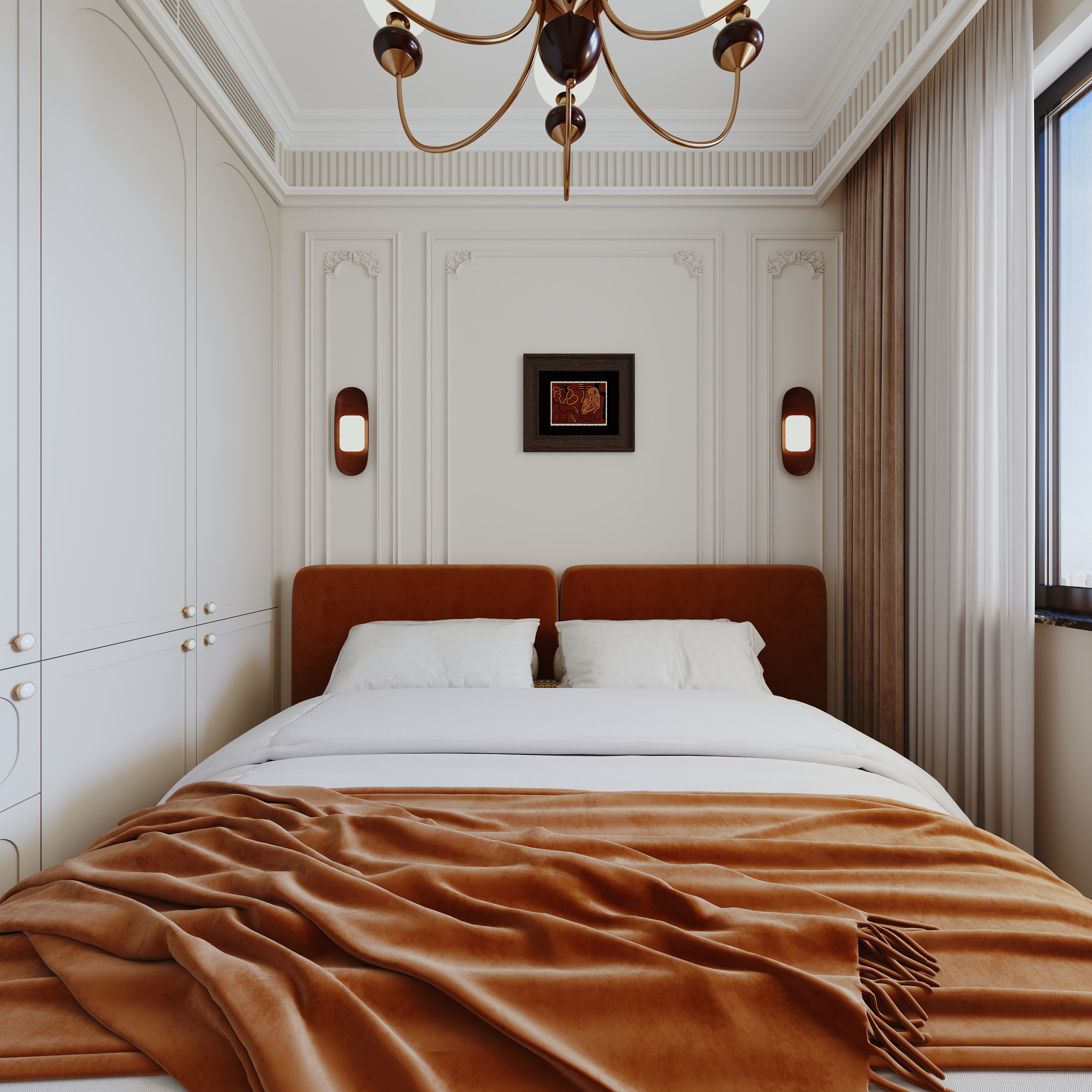 甍回大唐-法式奶油一层客卧装修效果图第3张