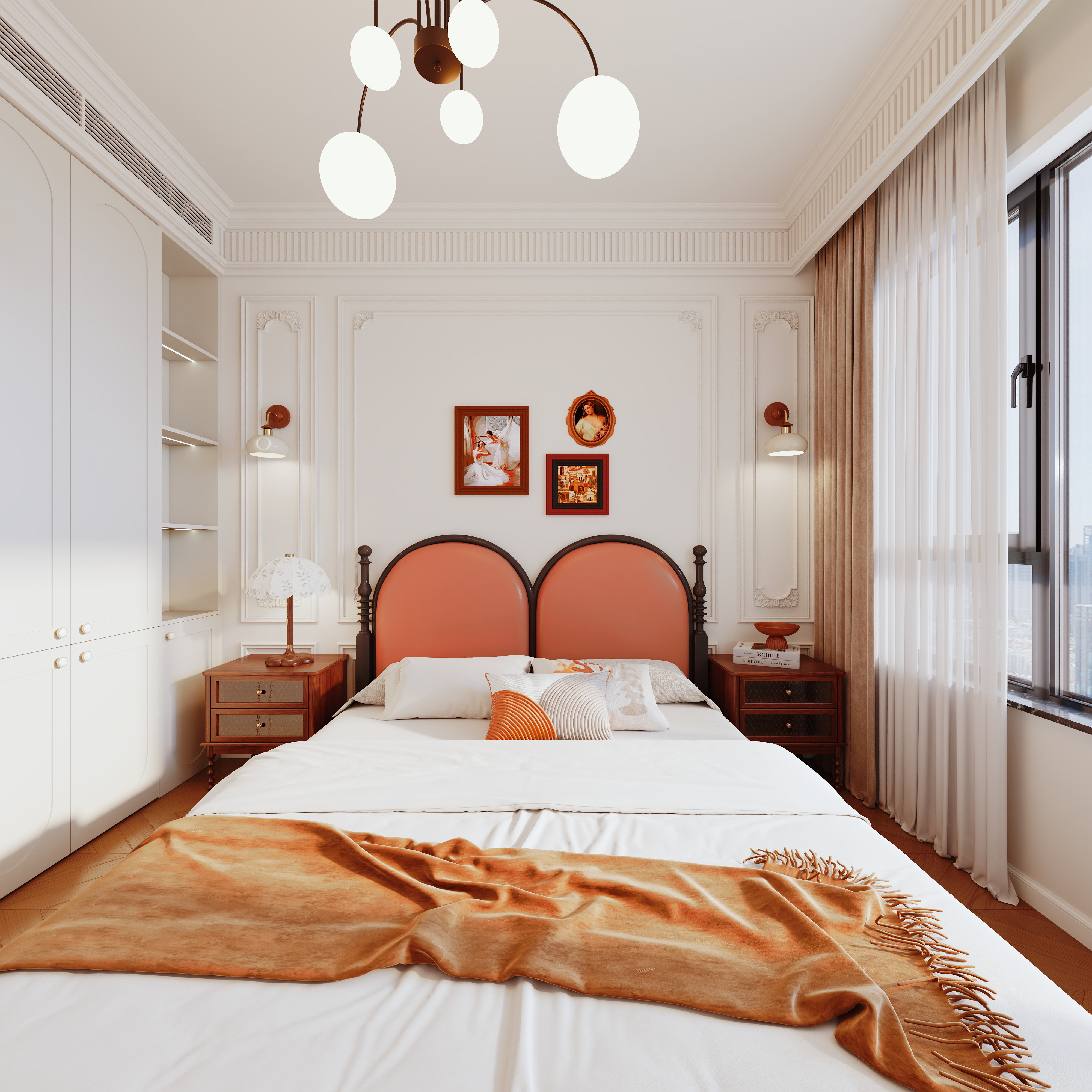 甍回大唐-法式奶油一层主卧装修效果图第4张