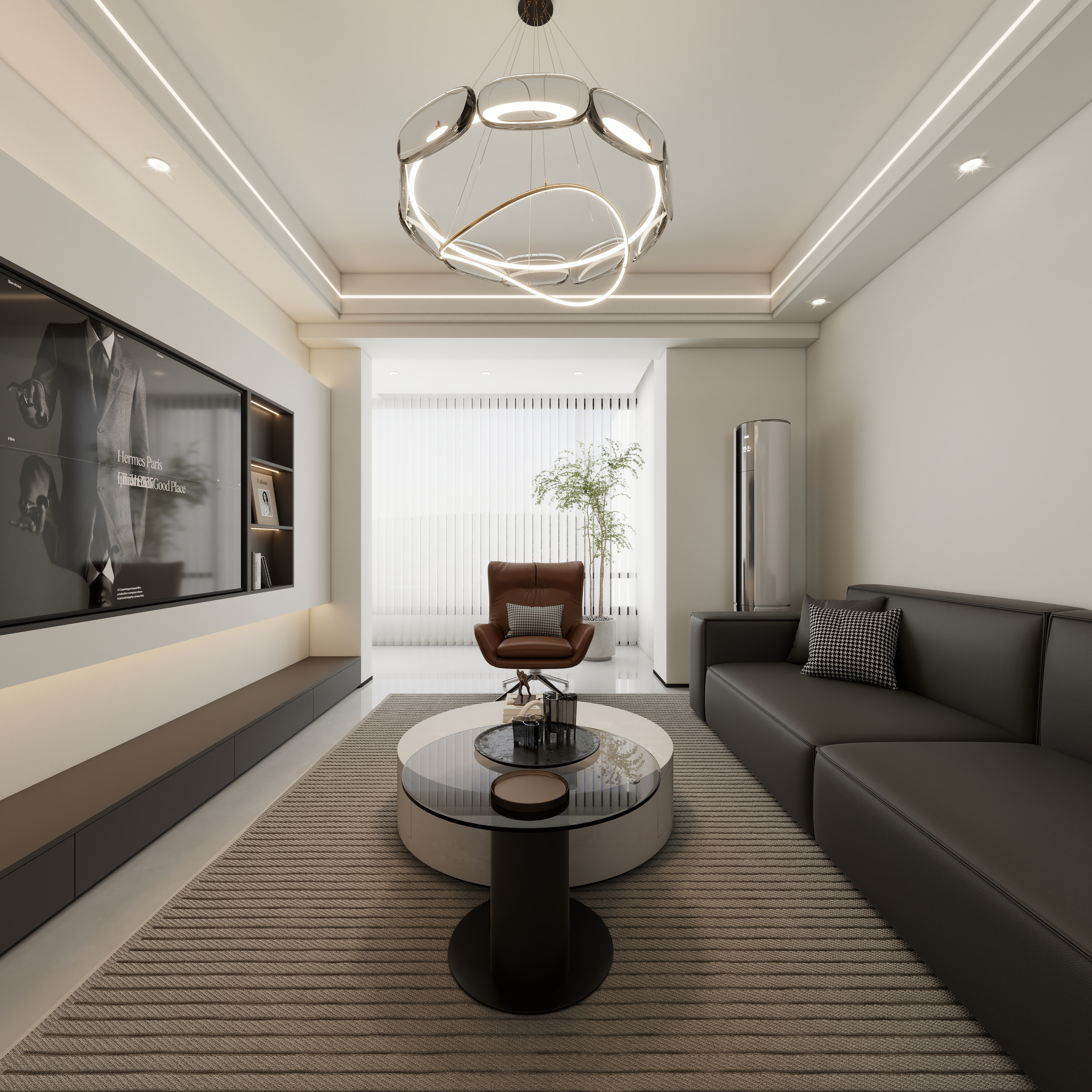 孙有权-『2025-10』36平丨现代简约客餐厅一层客餐厅装修效果图第5张