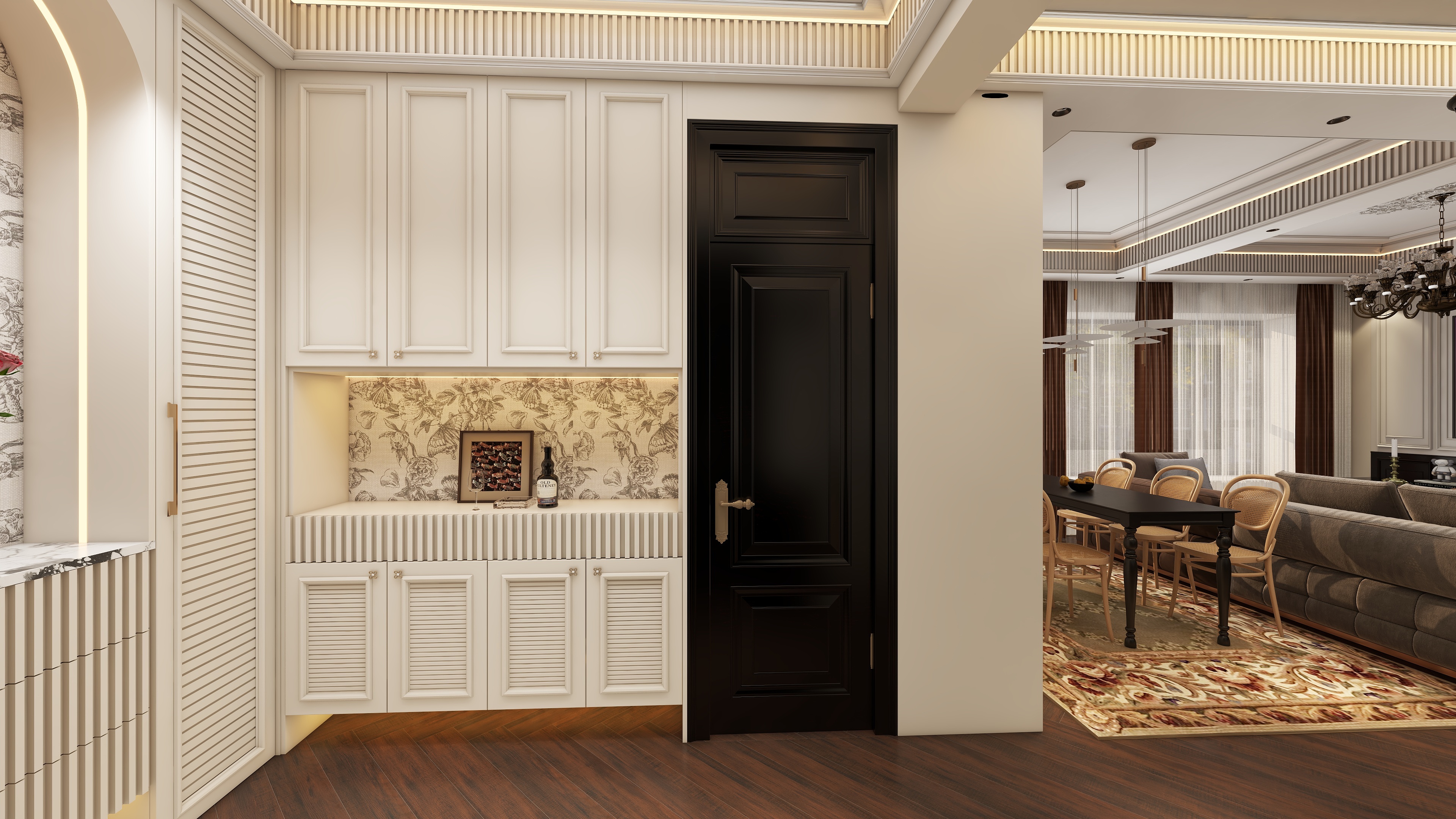 此效果图简单参考-翡丽雅境一层客厅装修效果图第4张