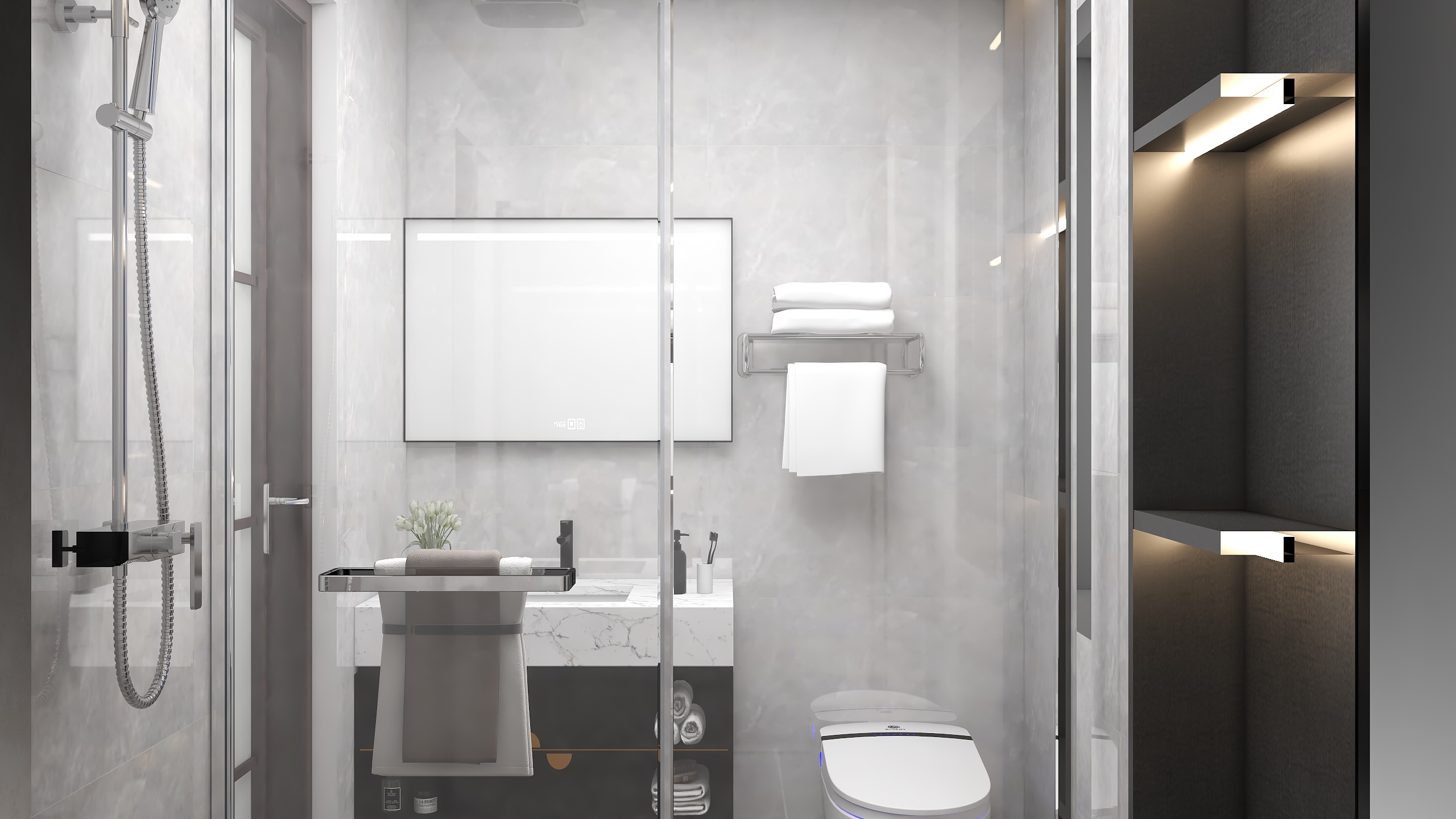 装饰设计董建-84㎡3室装修效果图