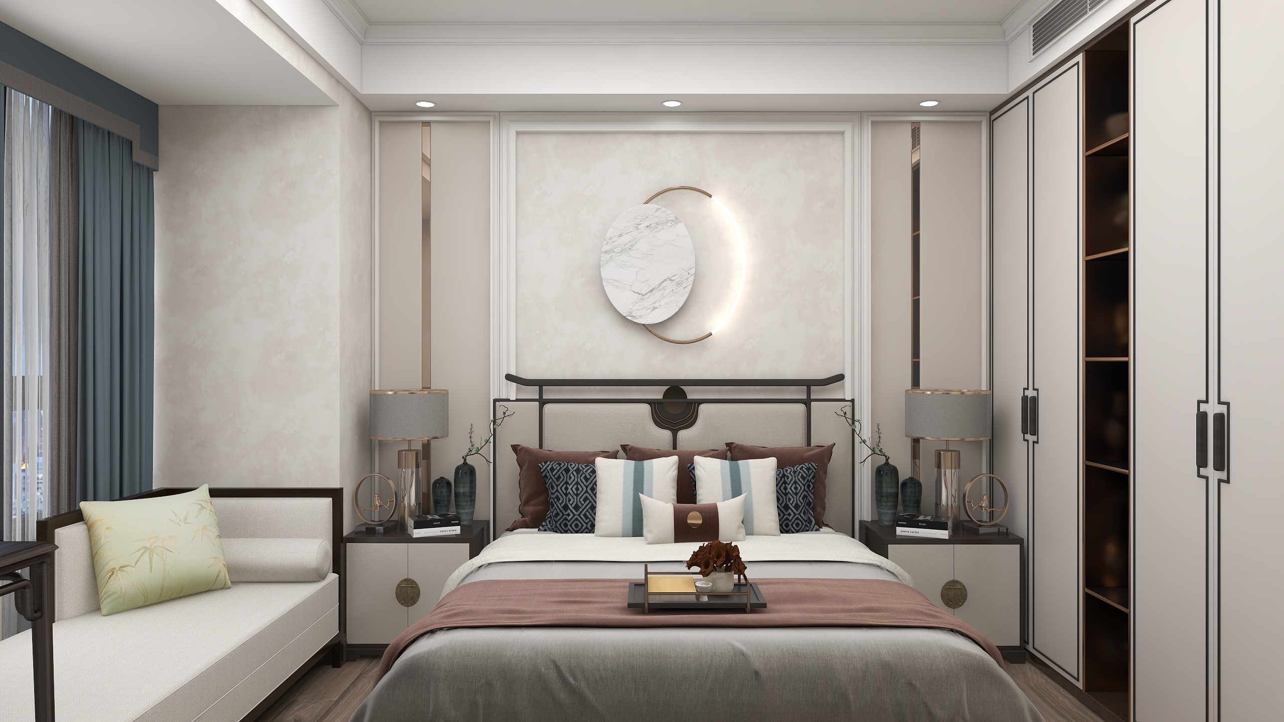 装饰设计董建-84㎡3室装修效果图