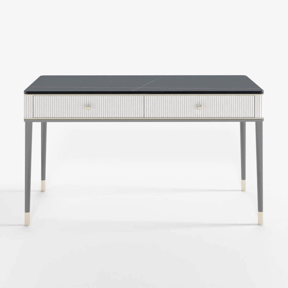 奶油风卧室书桌23D模型