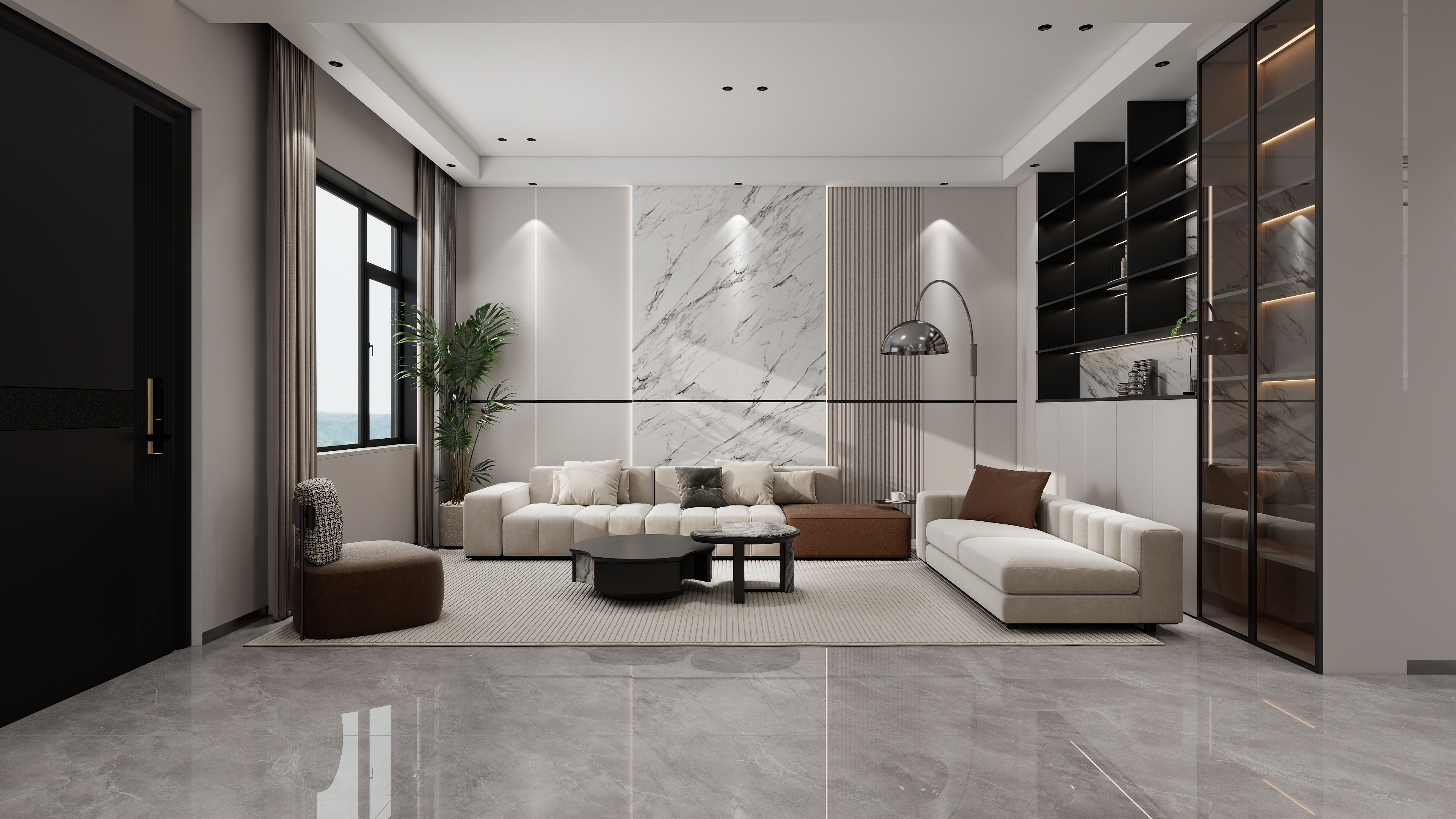 李青越-195方现代别墅装修效果图