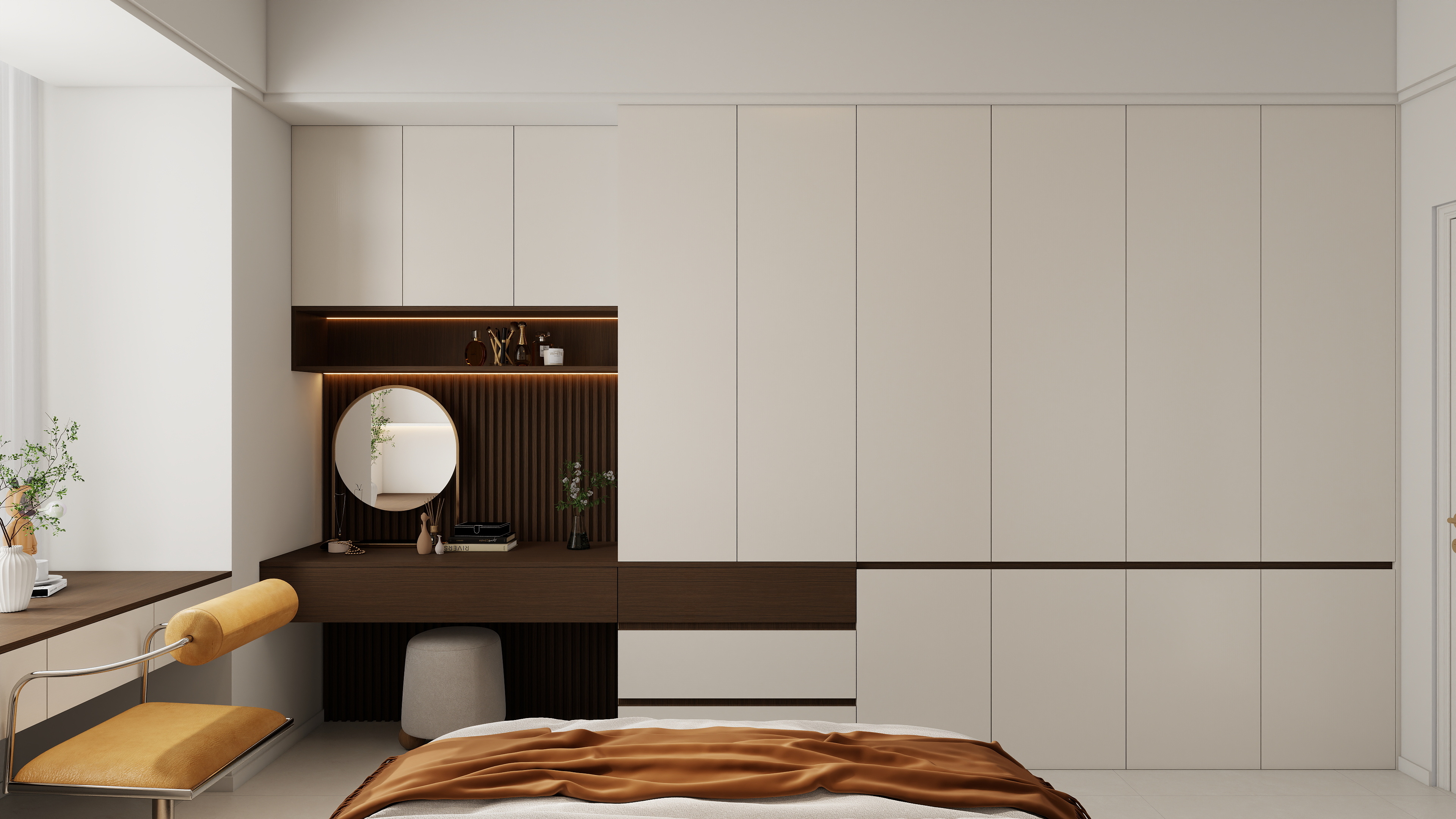 艺雅丽-97平现代简约 一层主卧装修效果图第1张