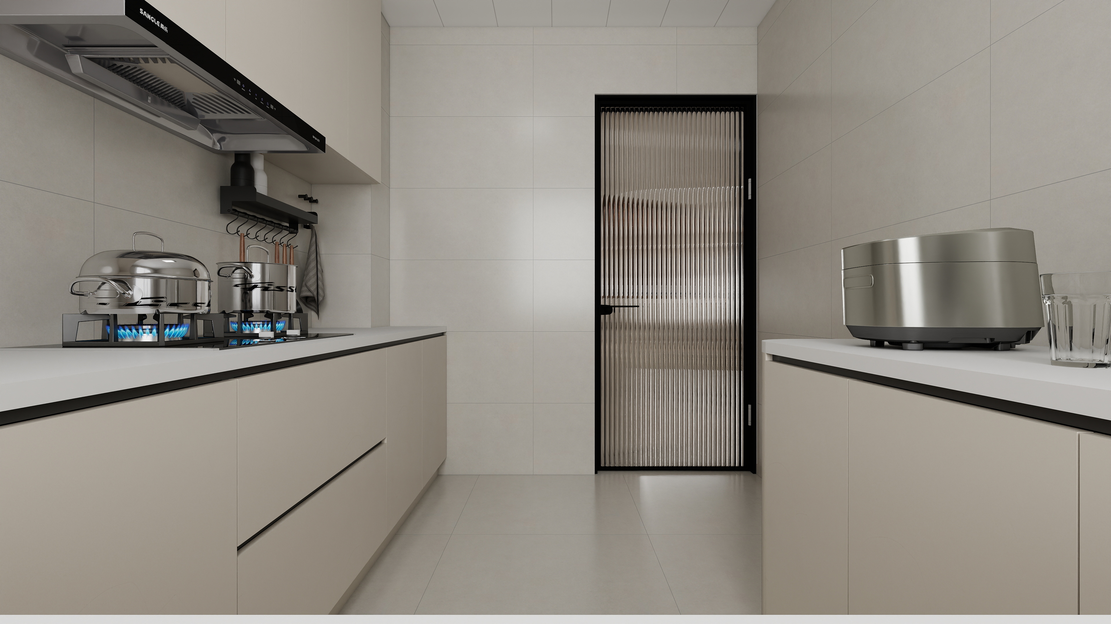 至简名设-文稳康-《祁曼花园》130平原木奶油|三居室装修效果图