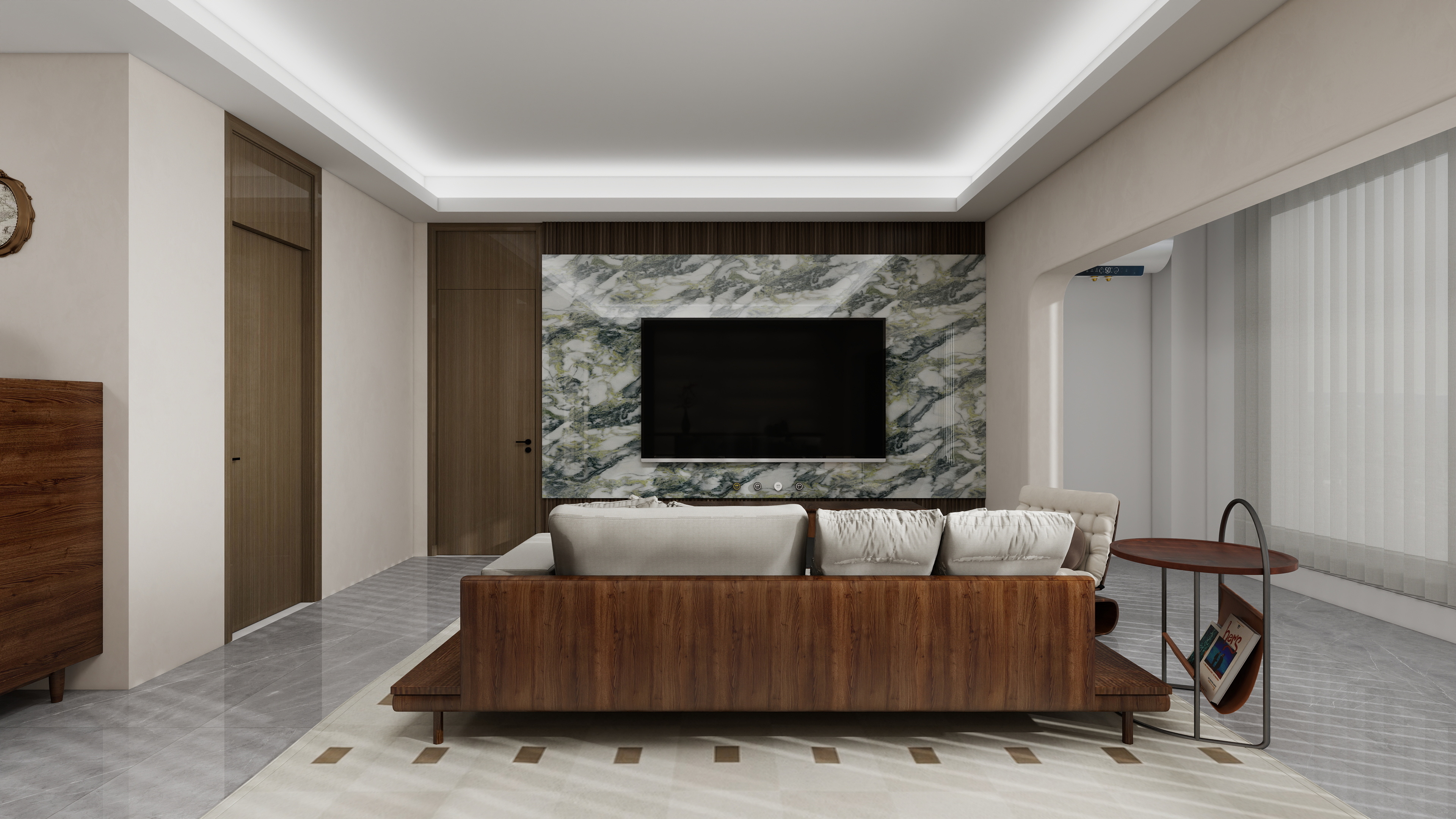 星空设计500一套-现代简约121㎡3室装修效果图