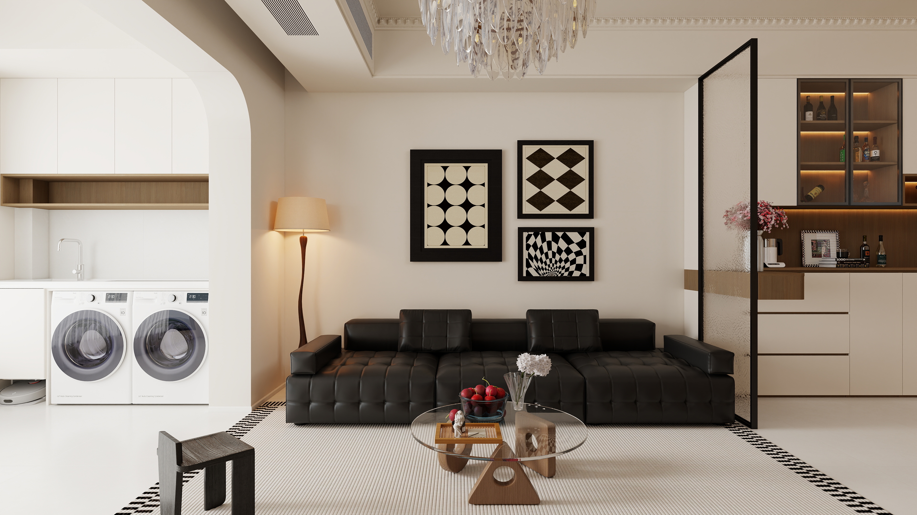 星空设计500一套-小区房现代简约97㎡3室装修效果图