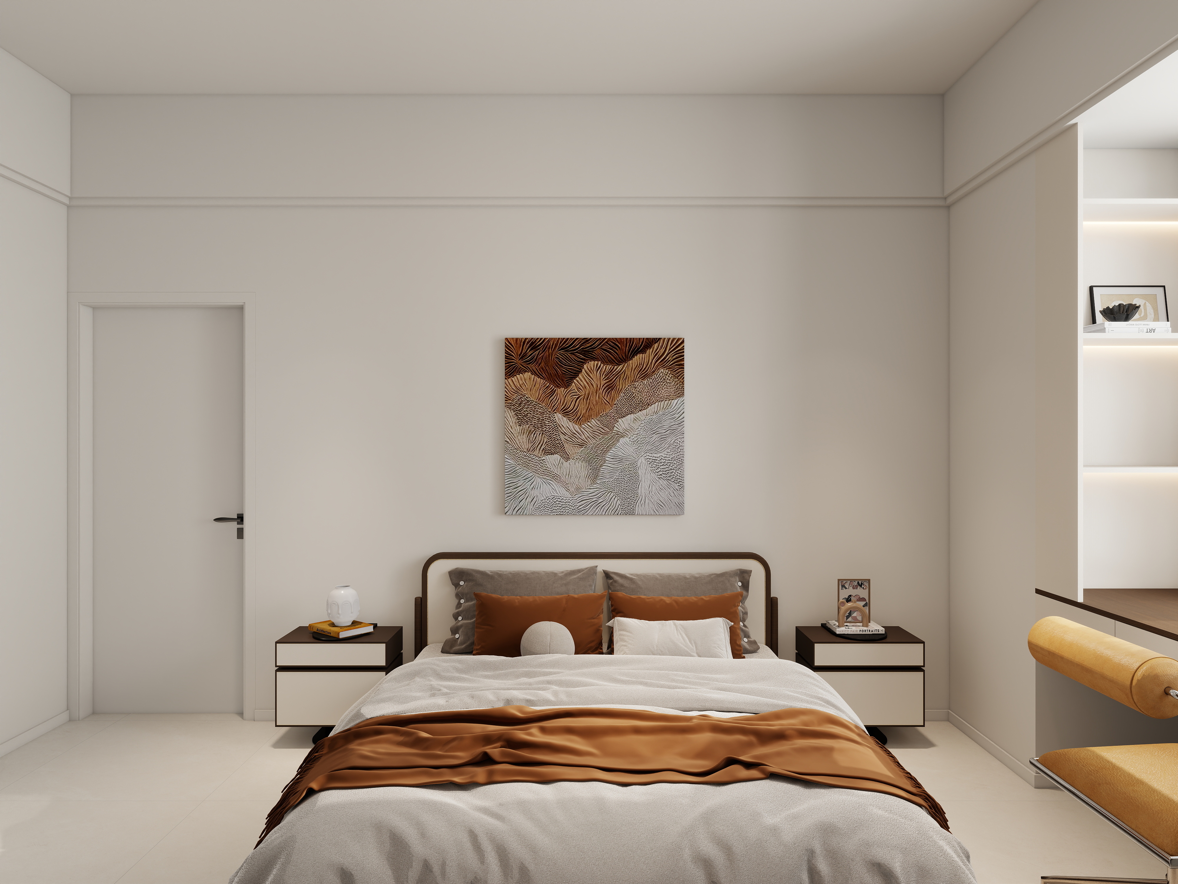 艺雅丽-97平现代简约 一层主卧装修效果图第3张