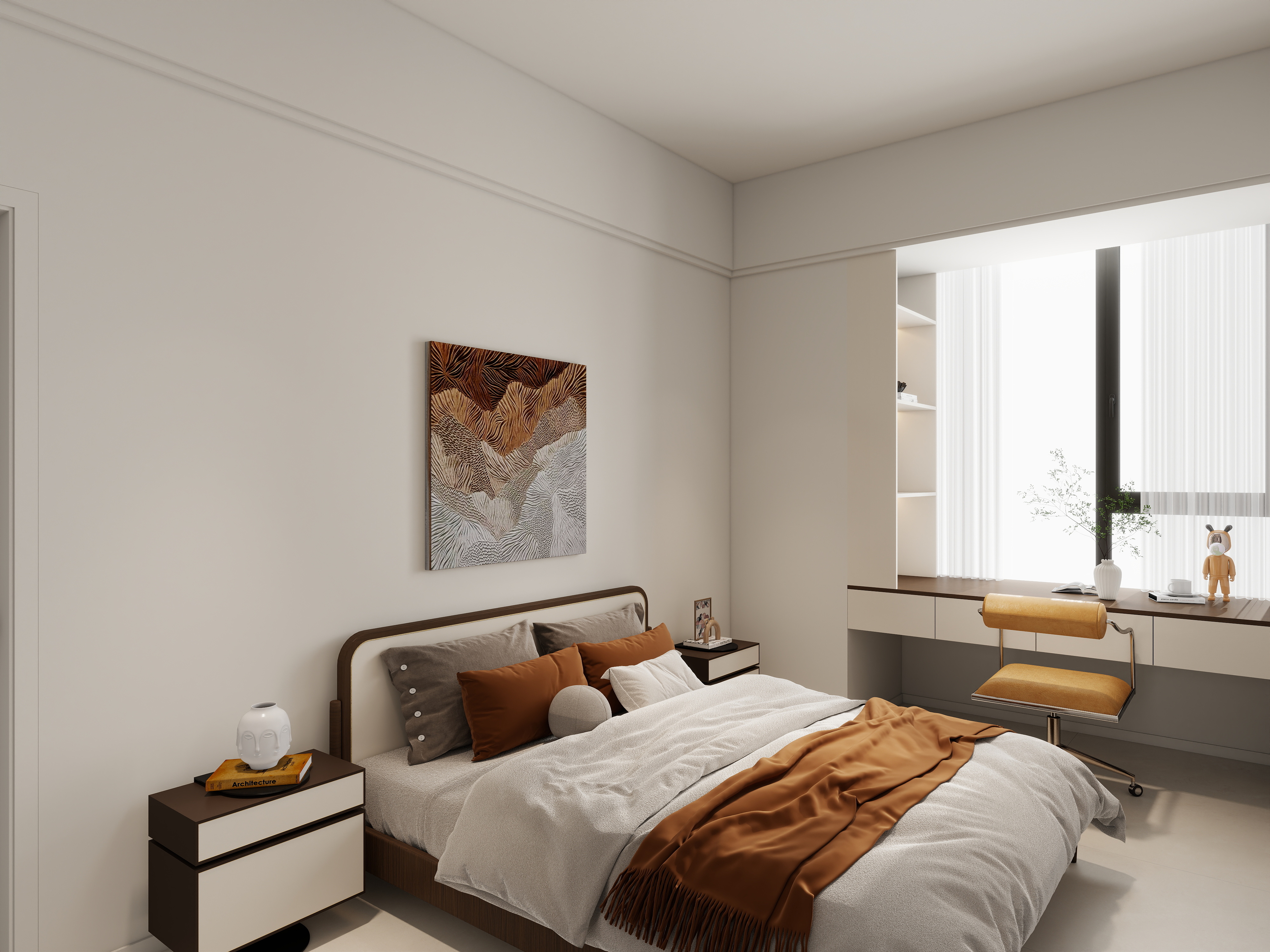 艺雅丽-97平现代简约 一层主卧装修效果图第2张