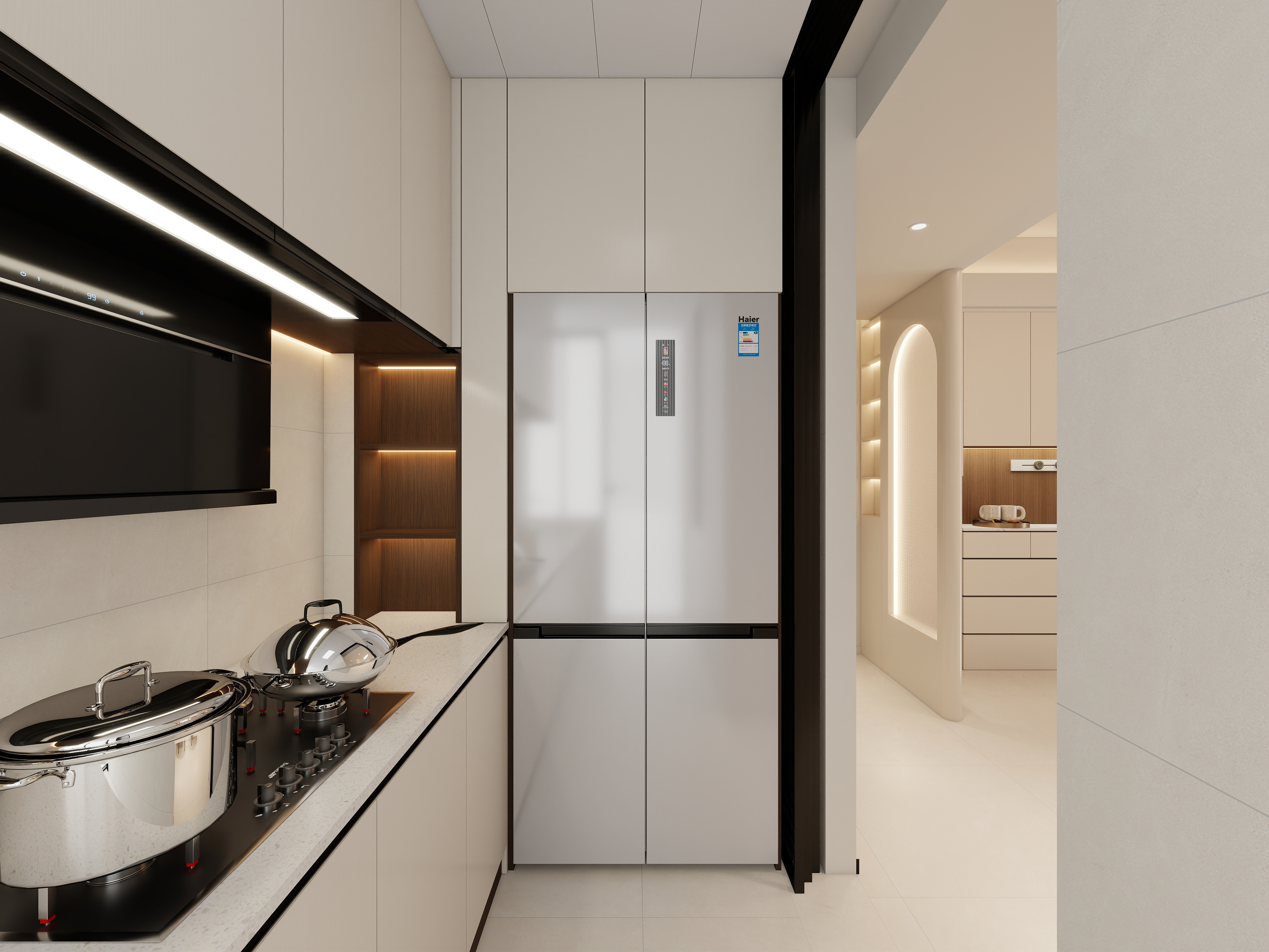 艺雅丽-97平现代简约 一层厨房装修效果图第3张