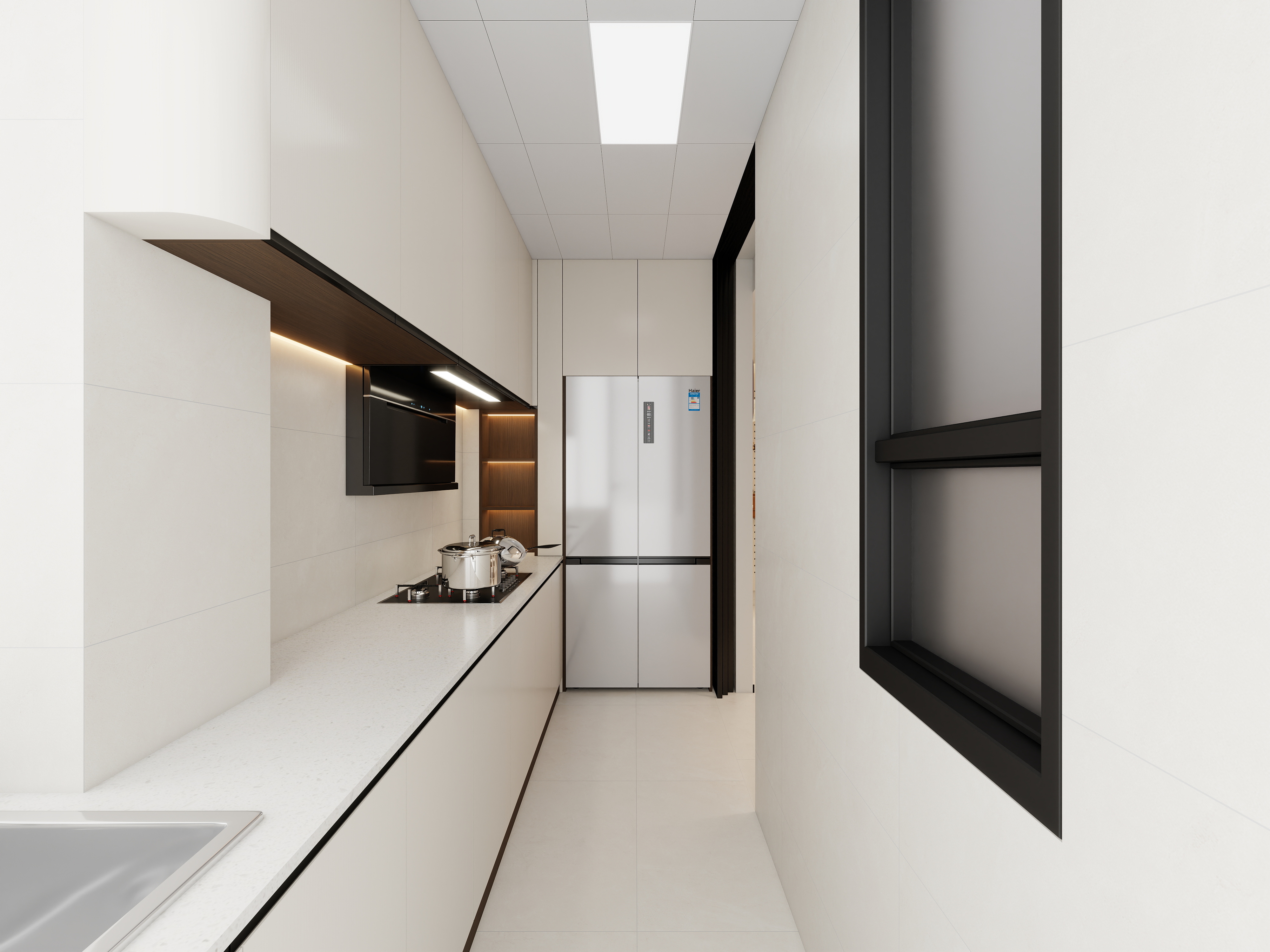 艺雅丽-97平现代简约 一层厨房装修效果图第2张