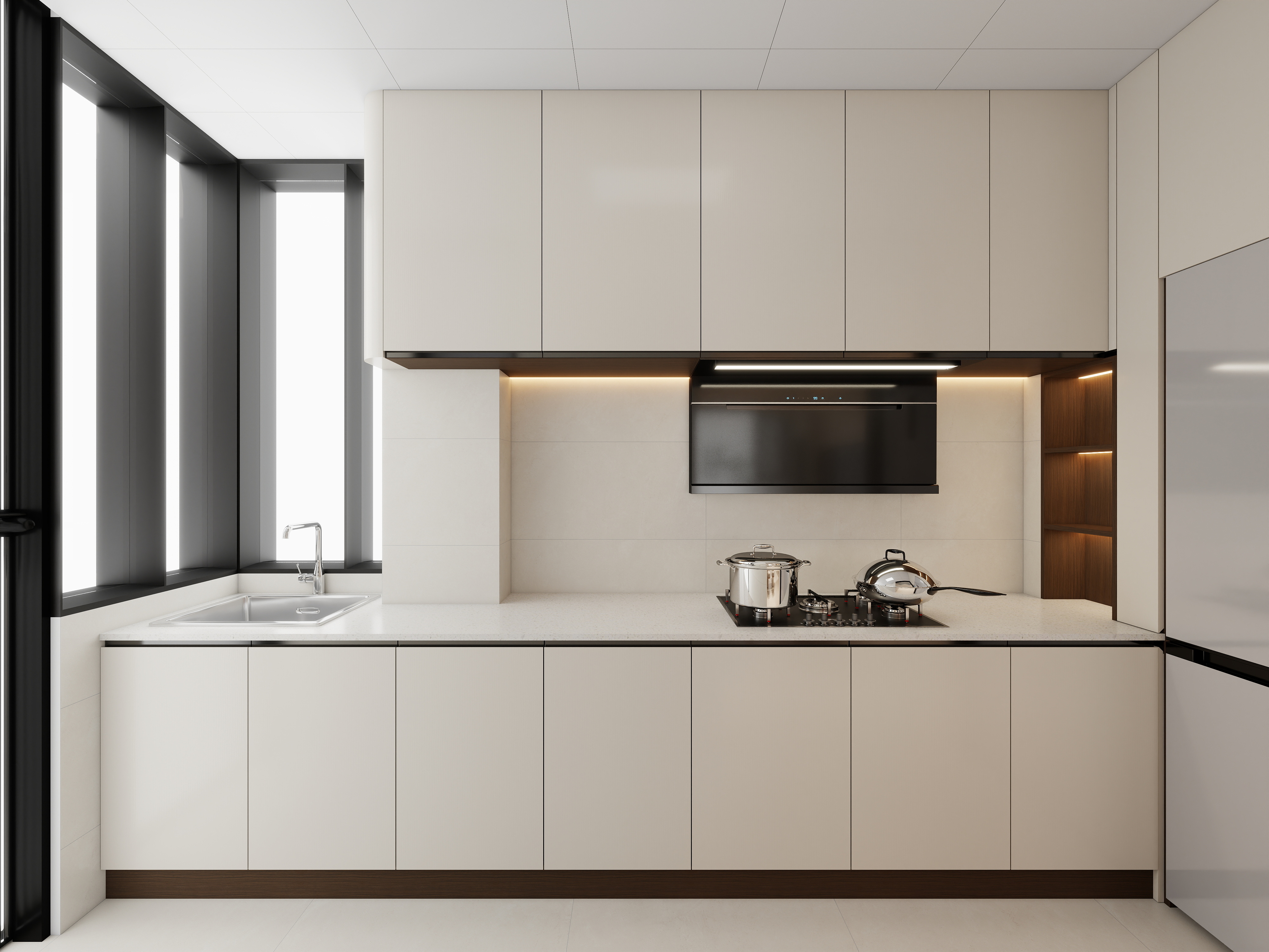 艺雅丽-97平现代简约 装修效果图