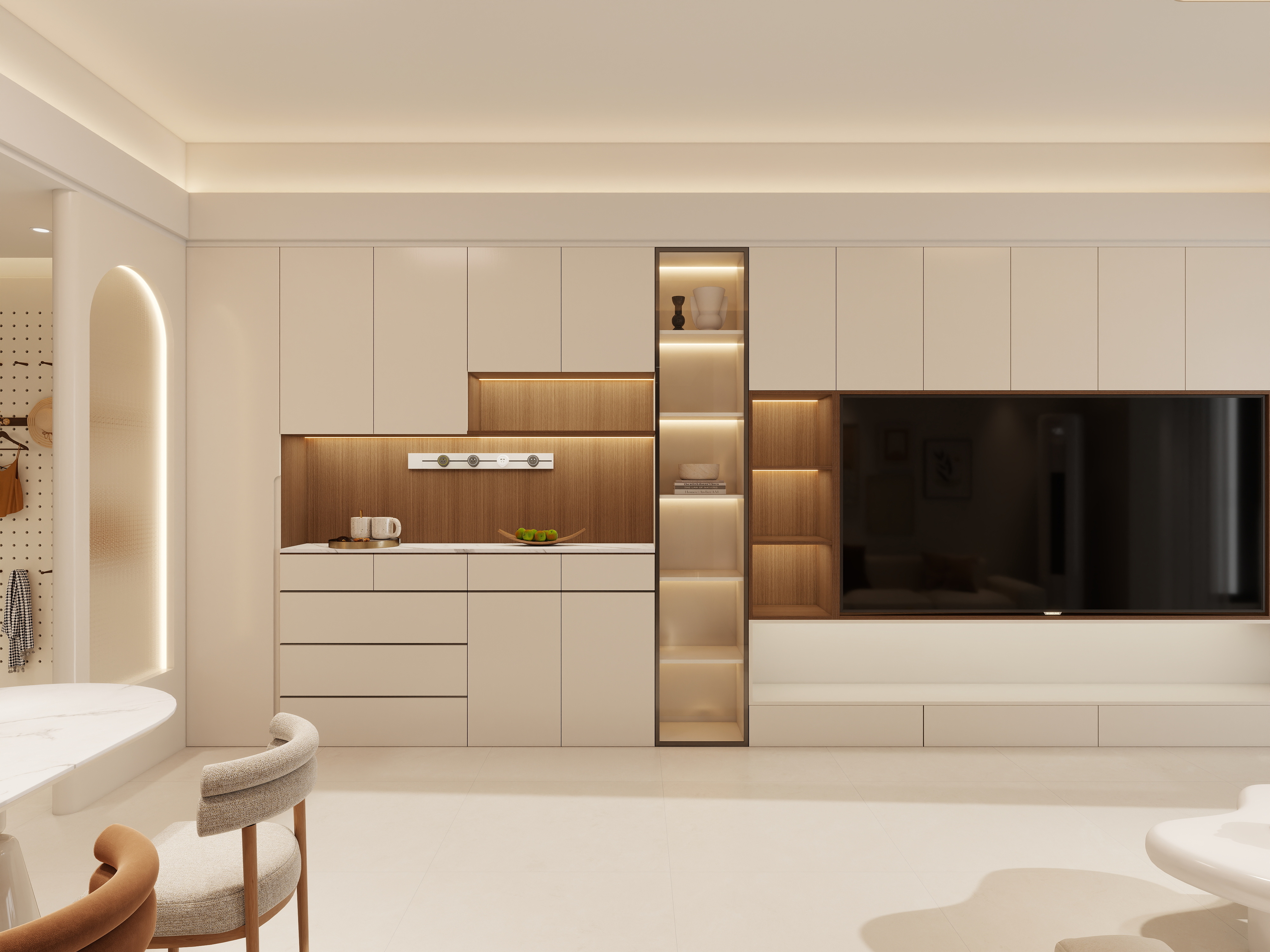 艺雅丽-97平现代简约 一层客餐厅装修效果图第4张