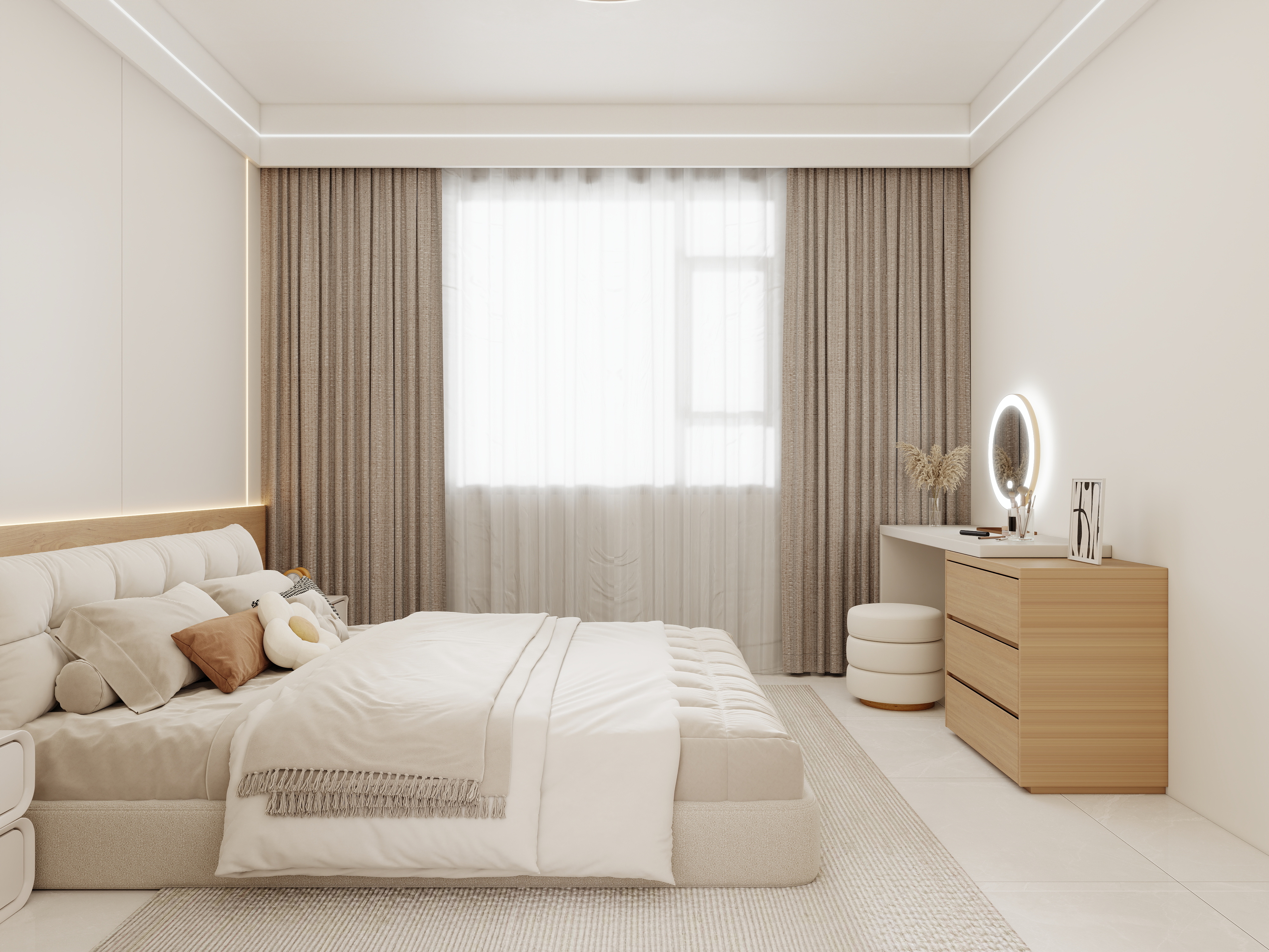 壹诺设计工作室-120㎡3室-现代简约装修效果图