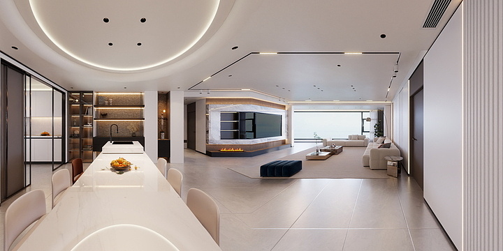熹安筑境-现代轻奢豪宅设计-装修设计方案