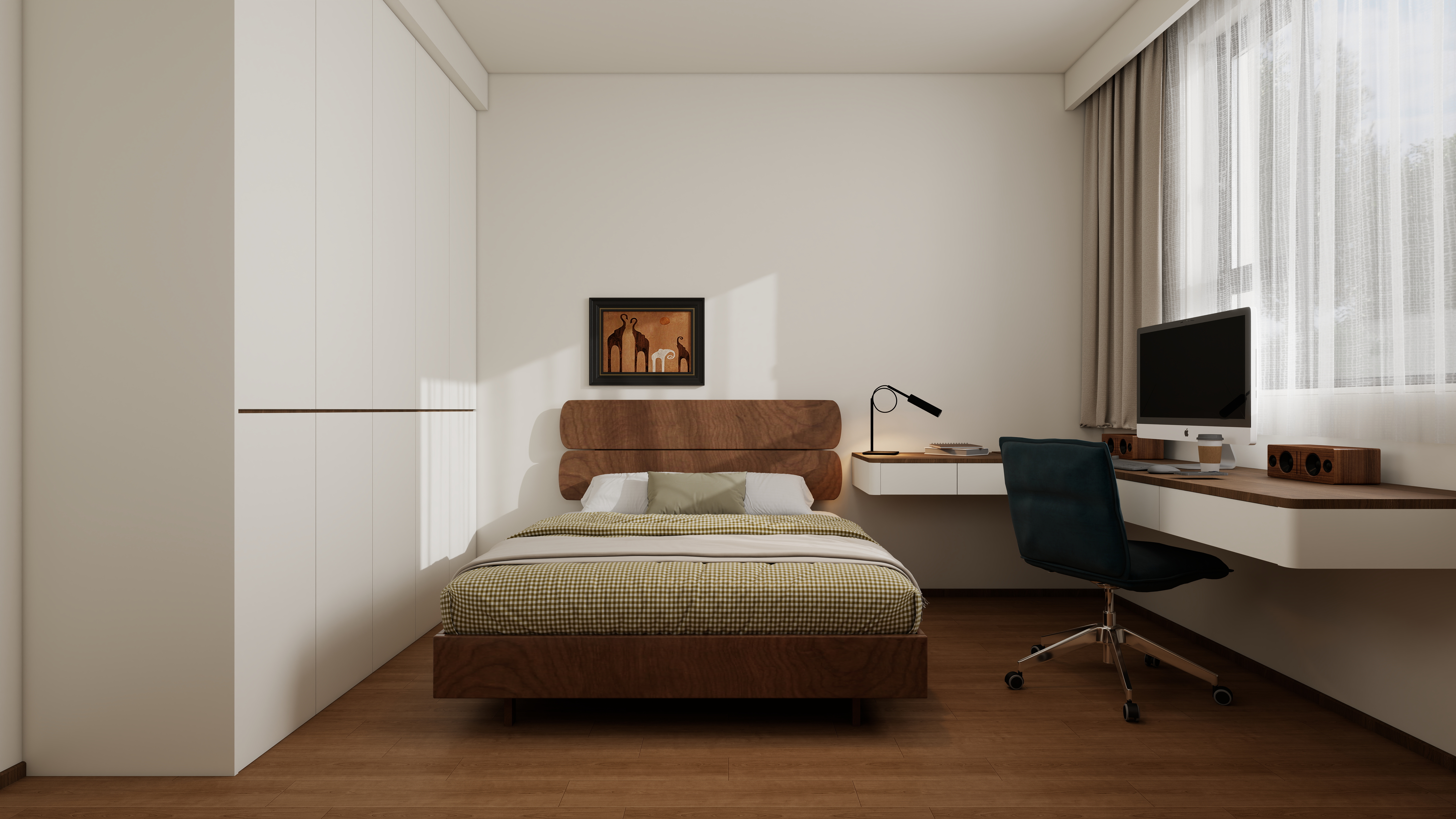 七十二时-临潭路一层次卧装修效果图第3张