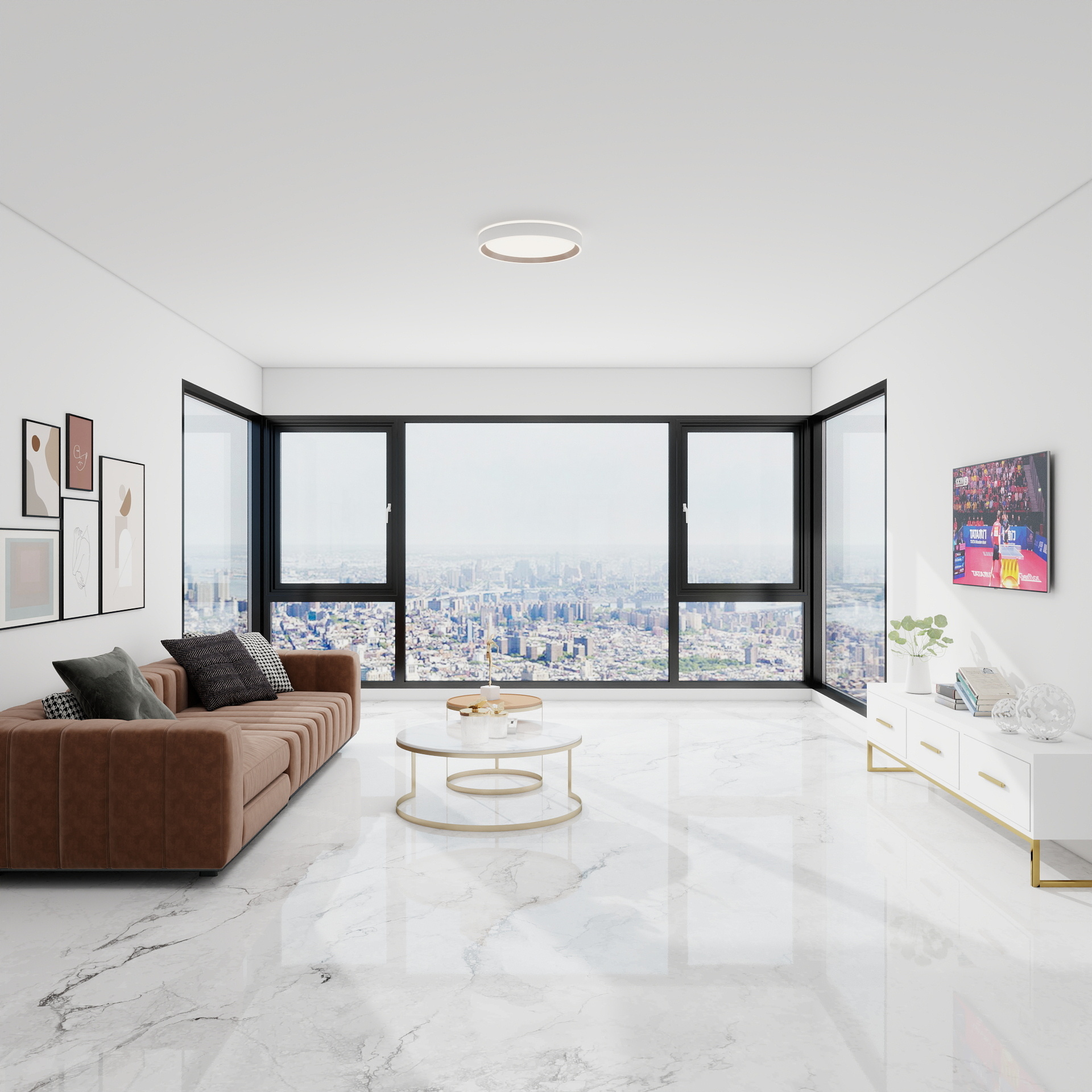 吴爽-83m²现代简约风格  装修效果图