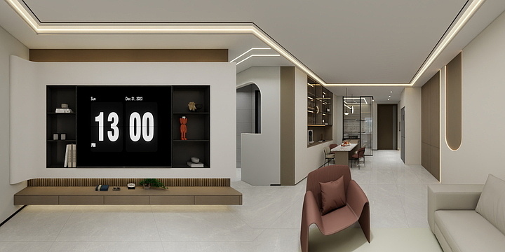 中川设计-金地自在城现代简约-装修设计方案