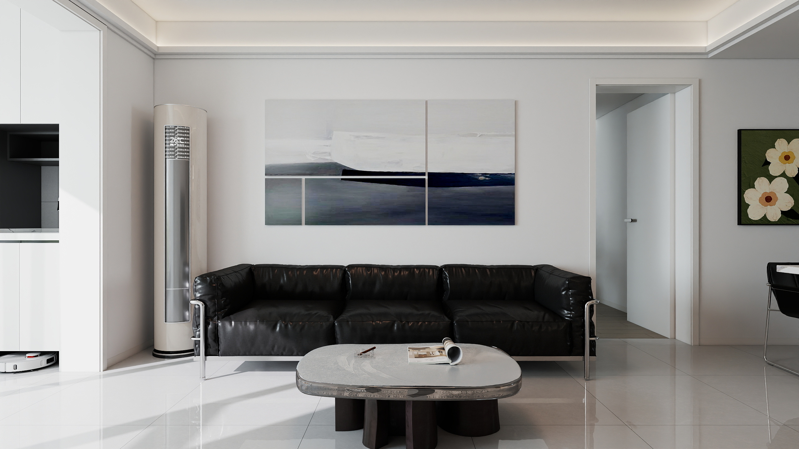 李青越-92平三室现代装修效果图