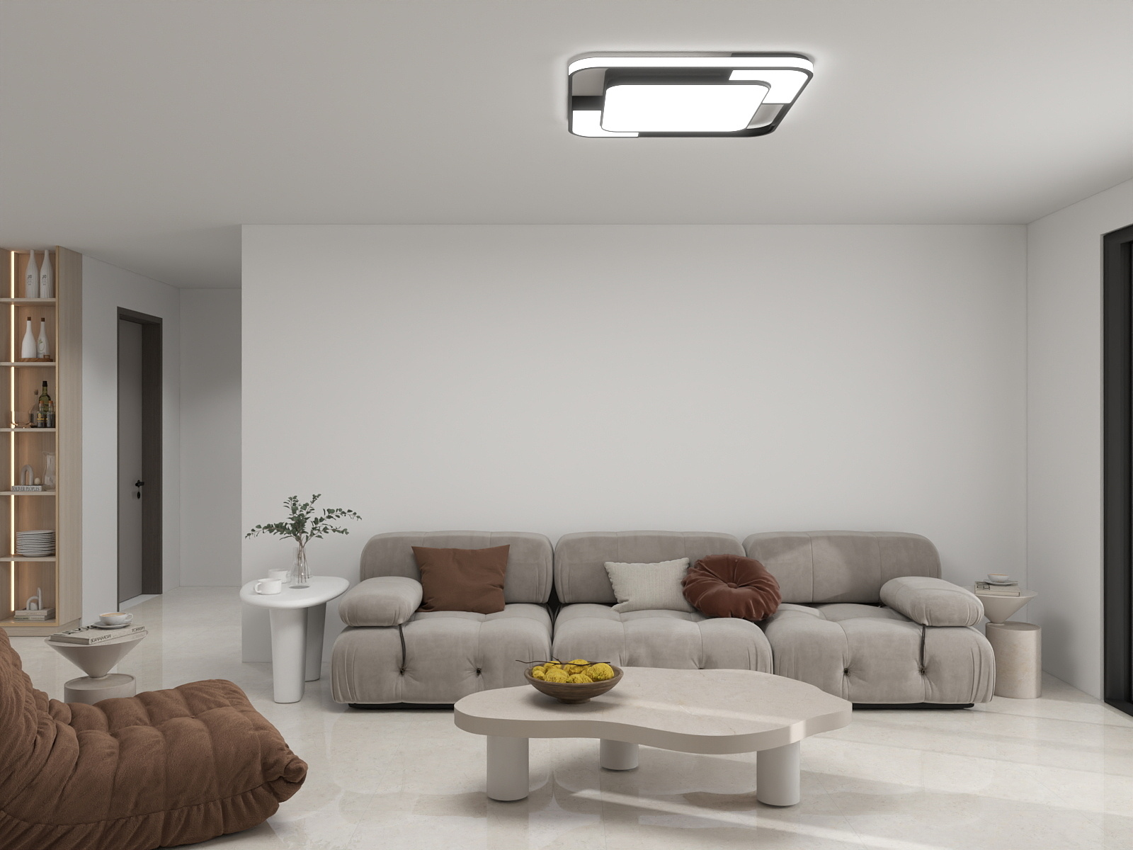 李青越-现代风格120方两居室装修效果图