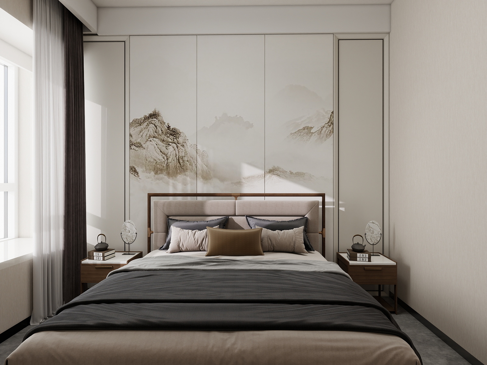 500一套_韩昊霖-新中式2室1厅装修效果图