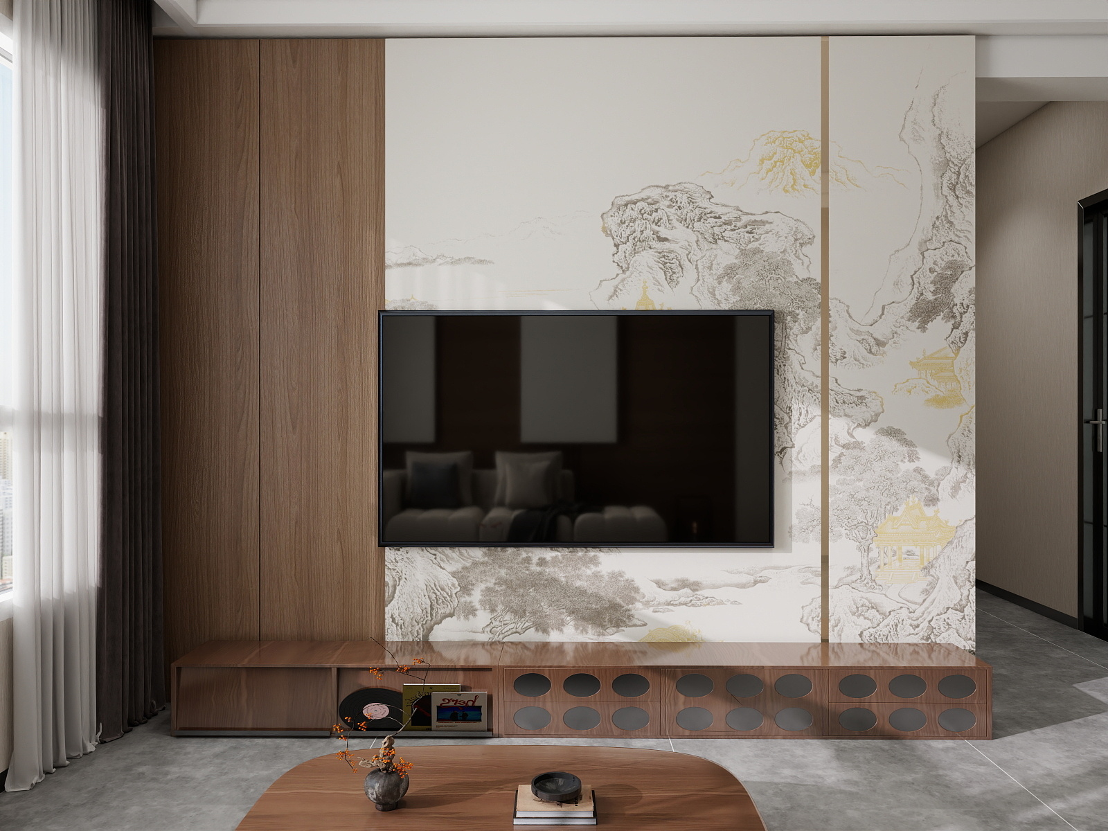 500一套_韩昊霖-新中式2室1厅装修效果图