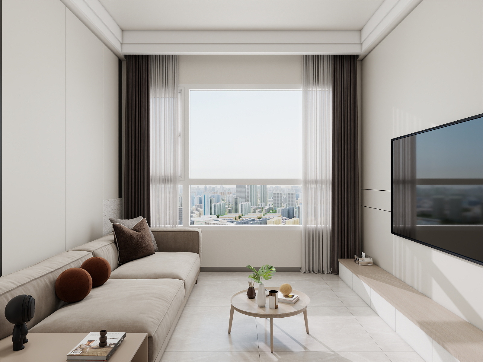 500一套_韩昊霖-现代简约58㎡2室装修效果图