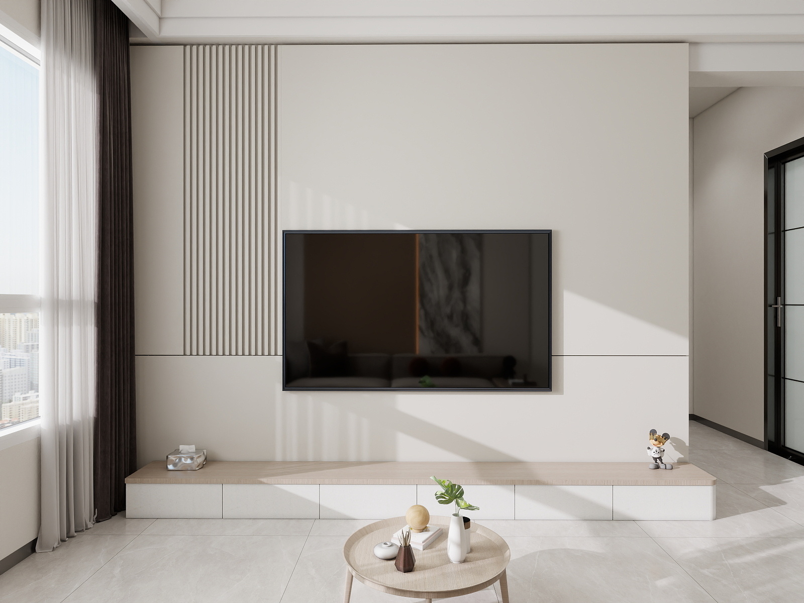 500一套_韩昊霖-现代简约58㎡2室装修效果图