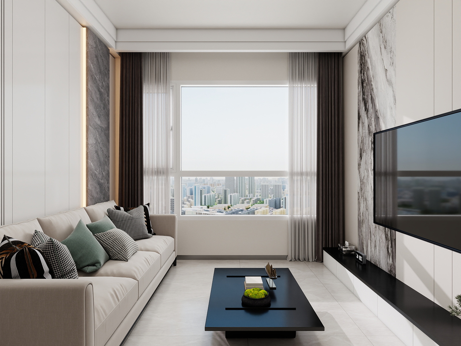 500一套_韩昊霖-万人小区58㎡2室装修效果图