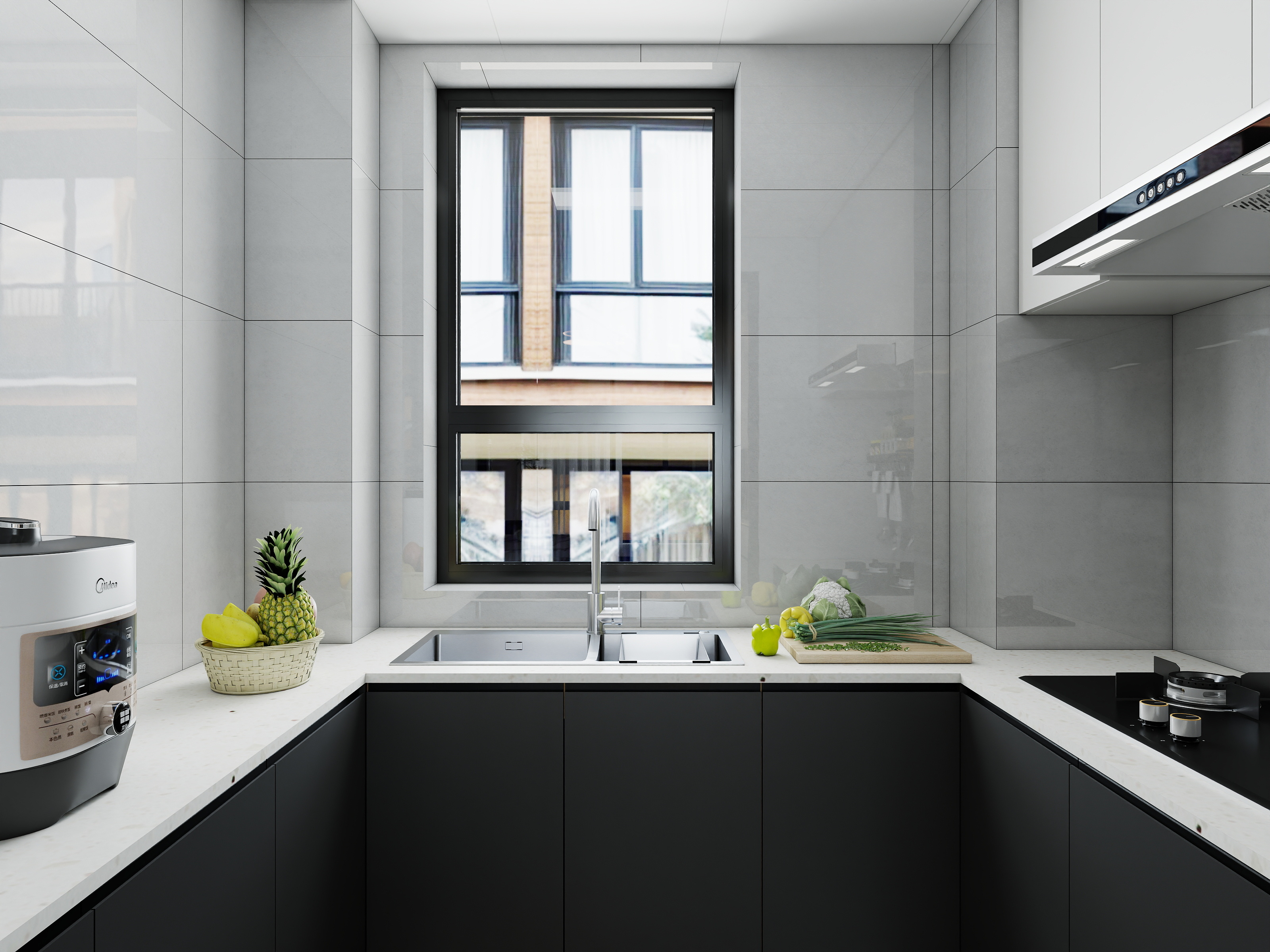 李青越-92平三室现代装修效果图