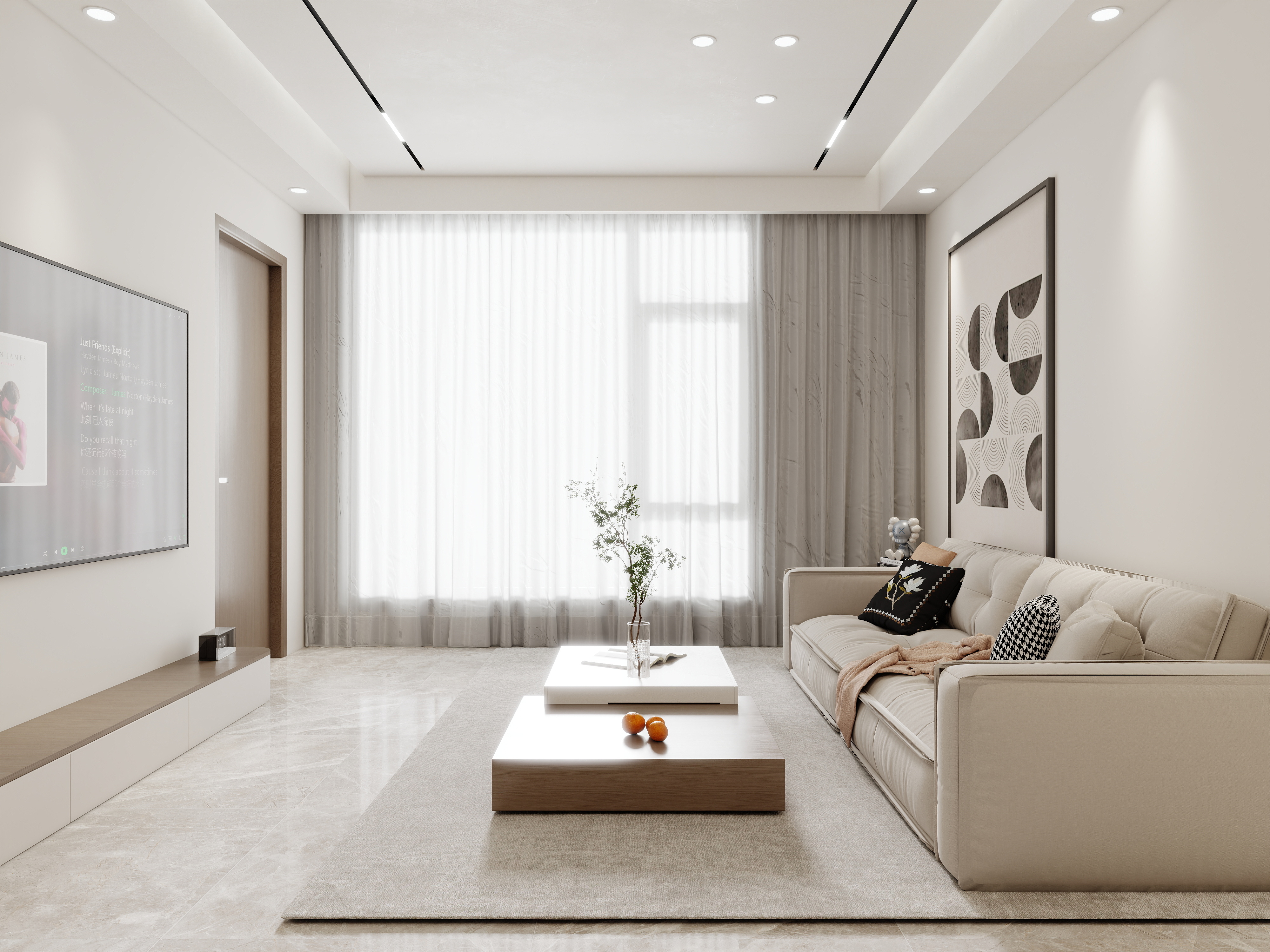 壹诺设计工作室-意式简约装修效果图