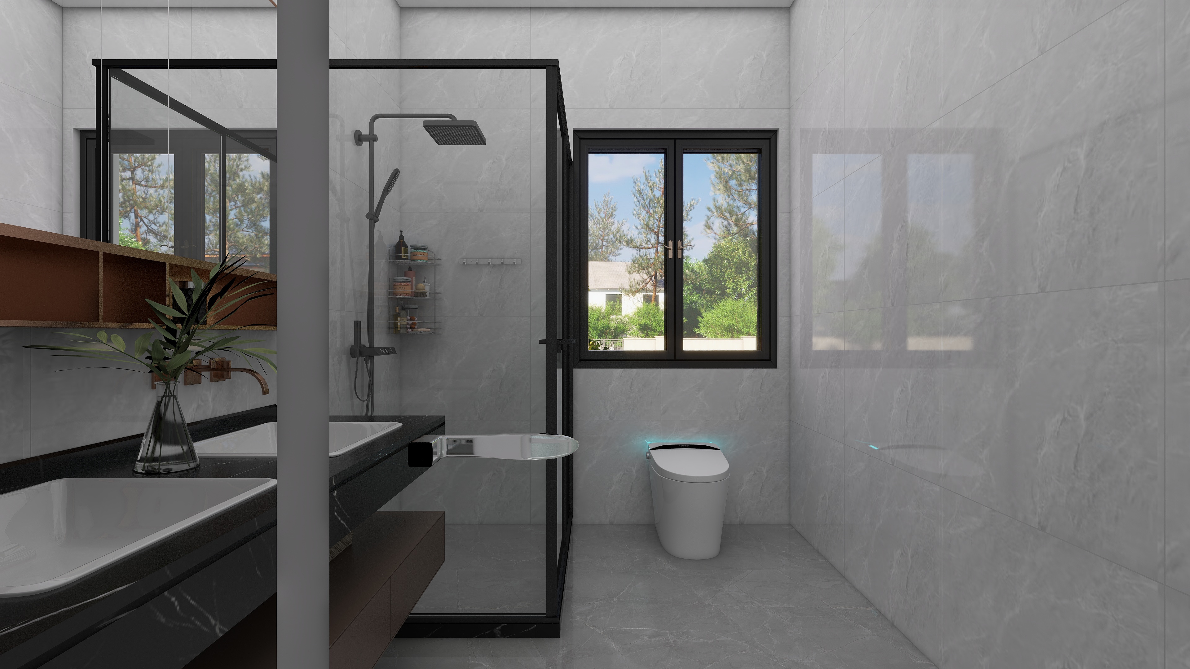 少年已不年少了-600㎡别墅7室一层卫生间装修效果图第2张