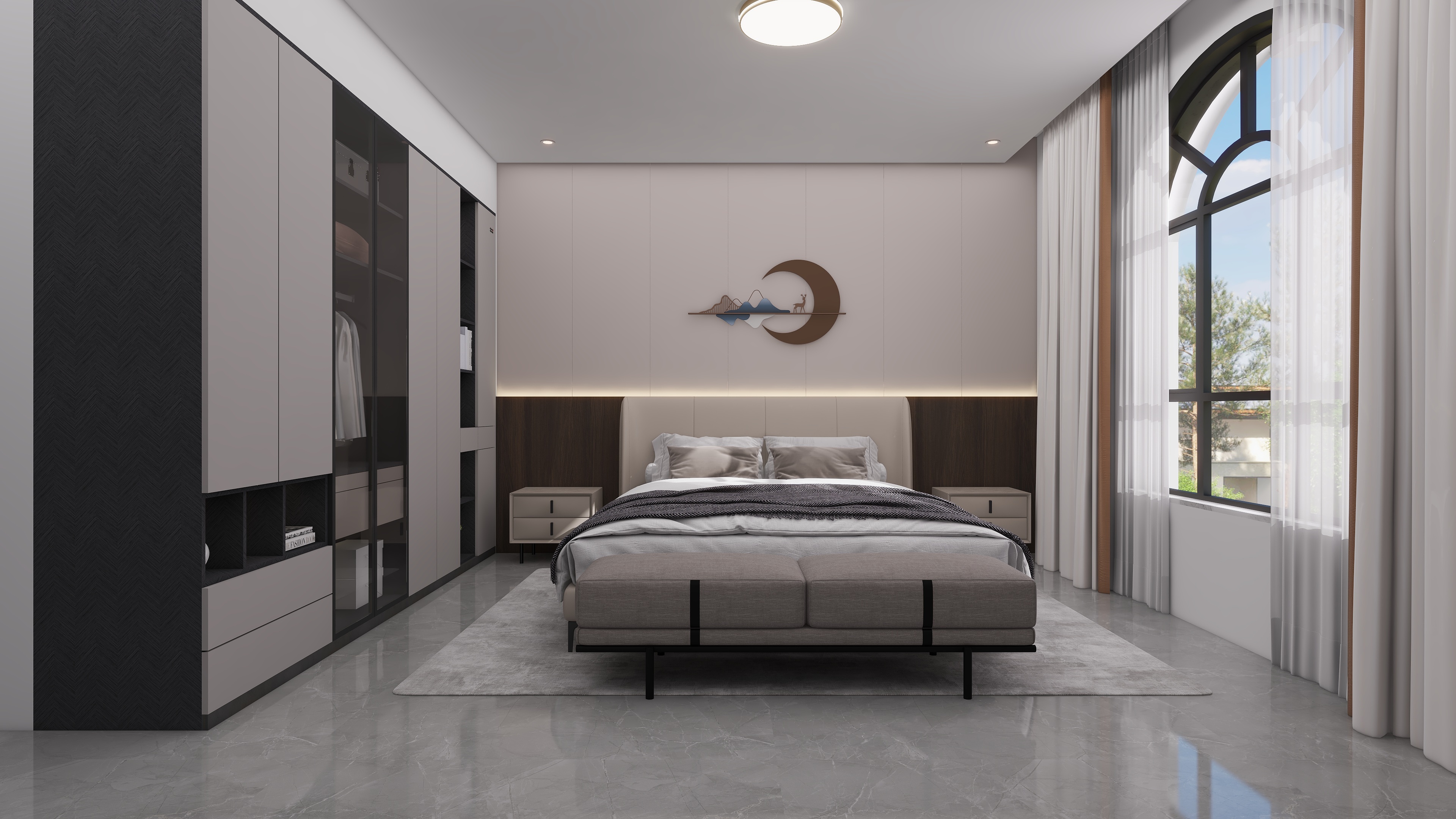 少年已不年少了-600㎡别墅7室三层主卧装修效果图第4张