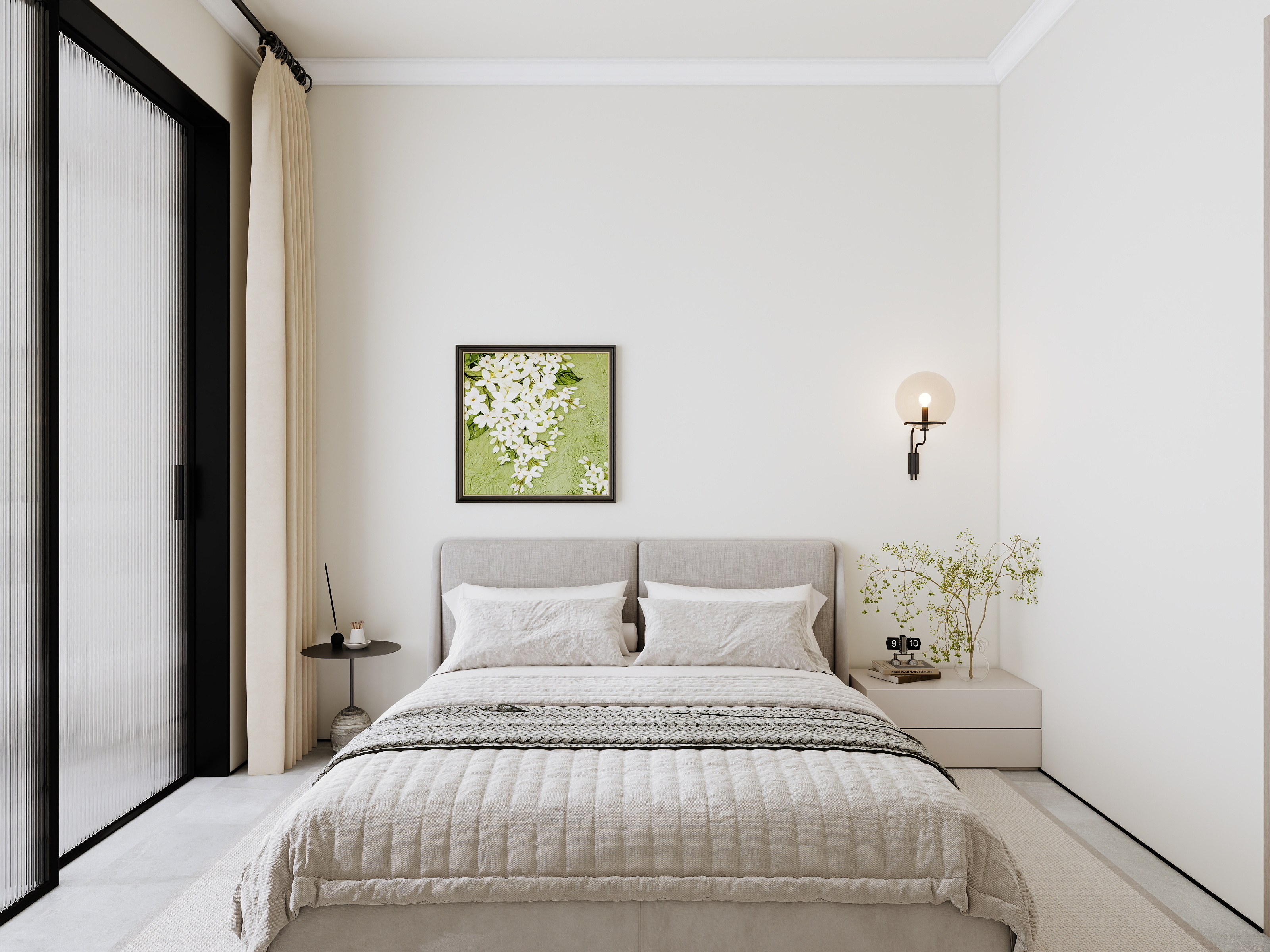 李青越-90平现代简约三居室装修效果图