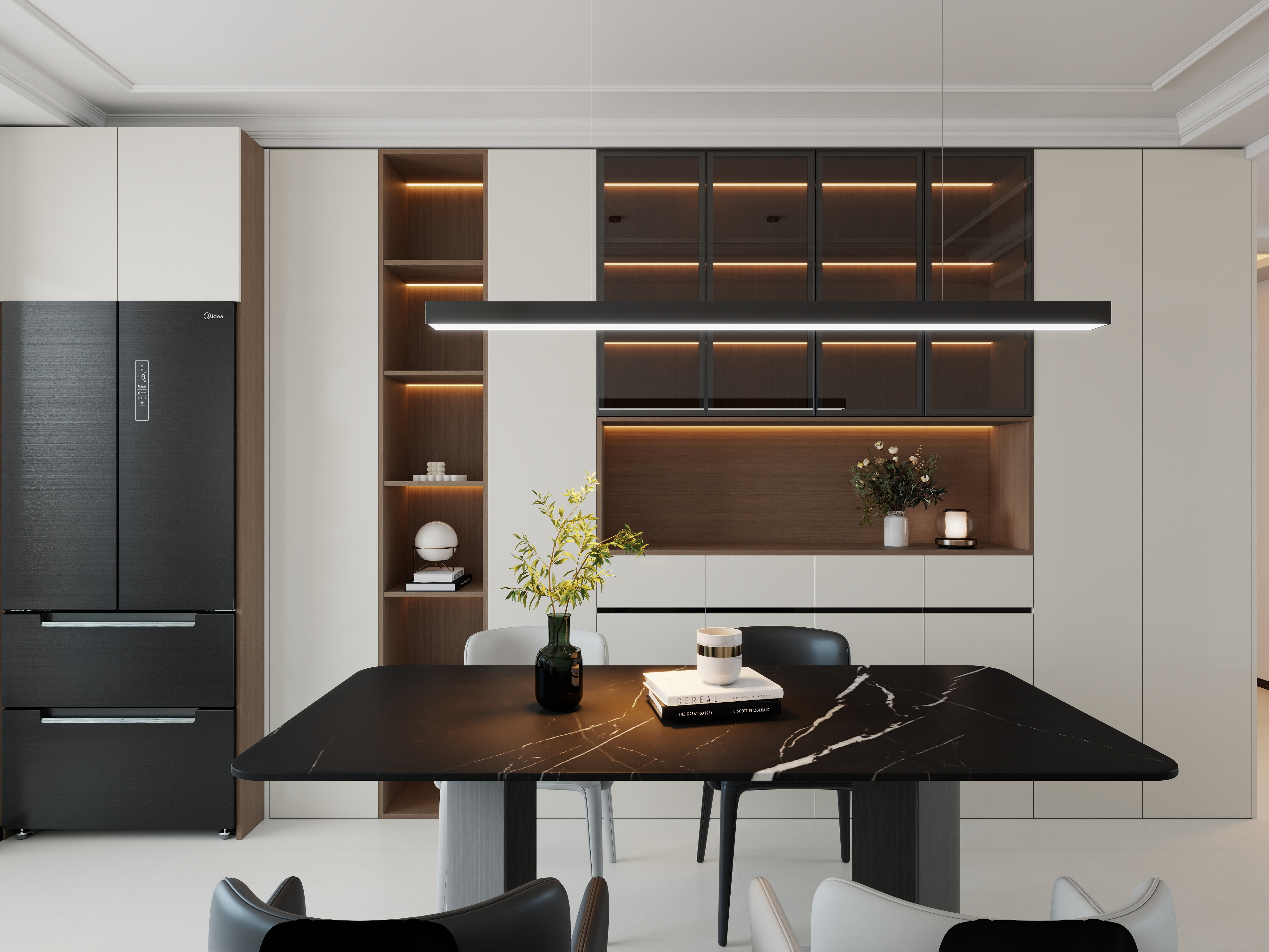 艺雅丽-129平现代简约 装修效果图