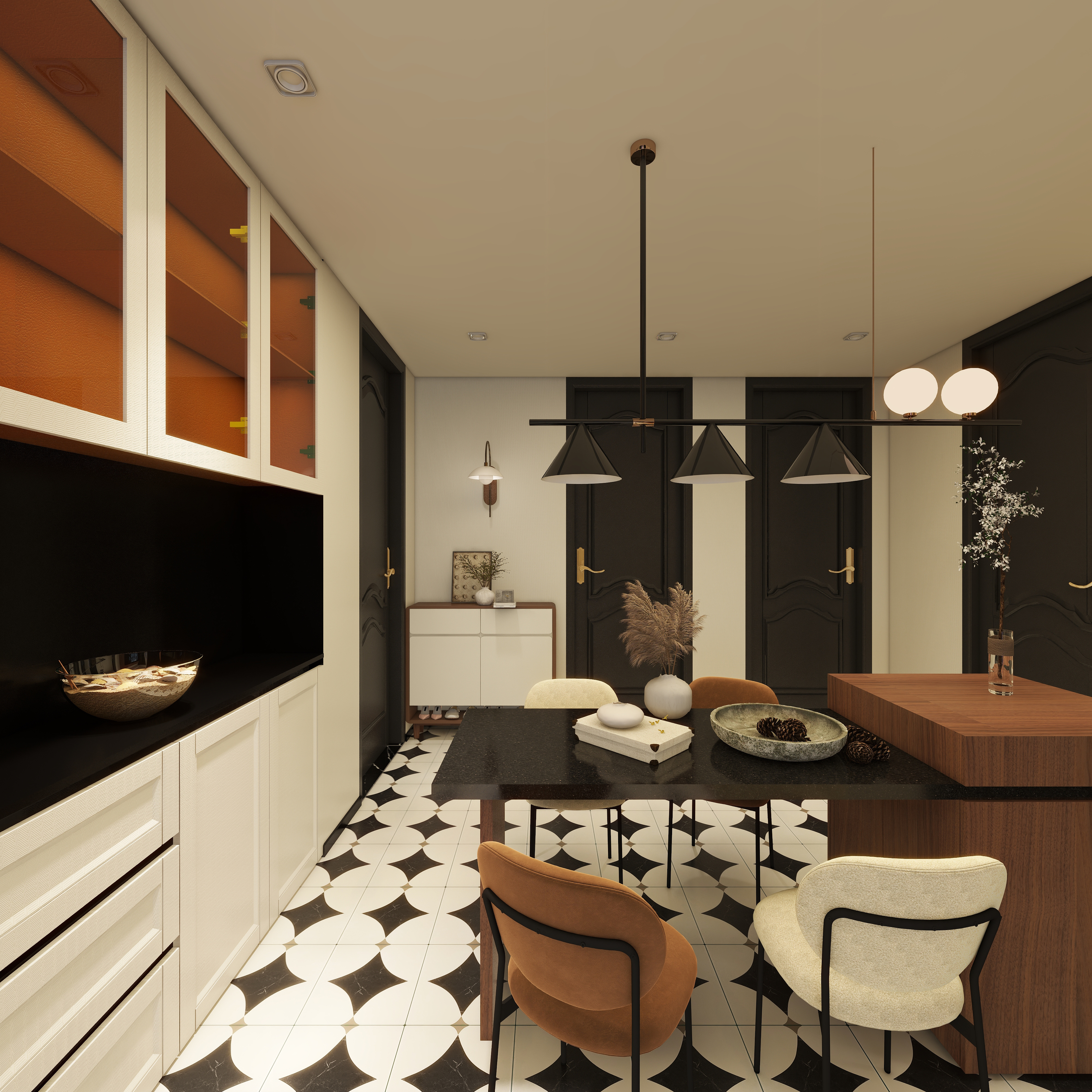 丁滢青-左邻右舍102㎡2室一层客餐厅装修效果图第3张