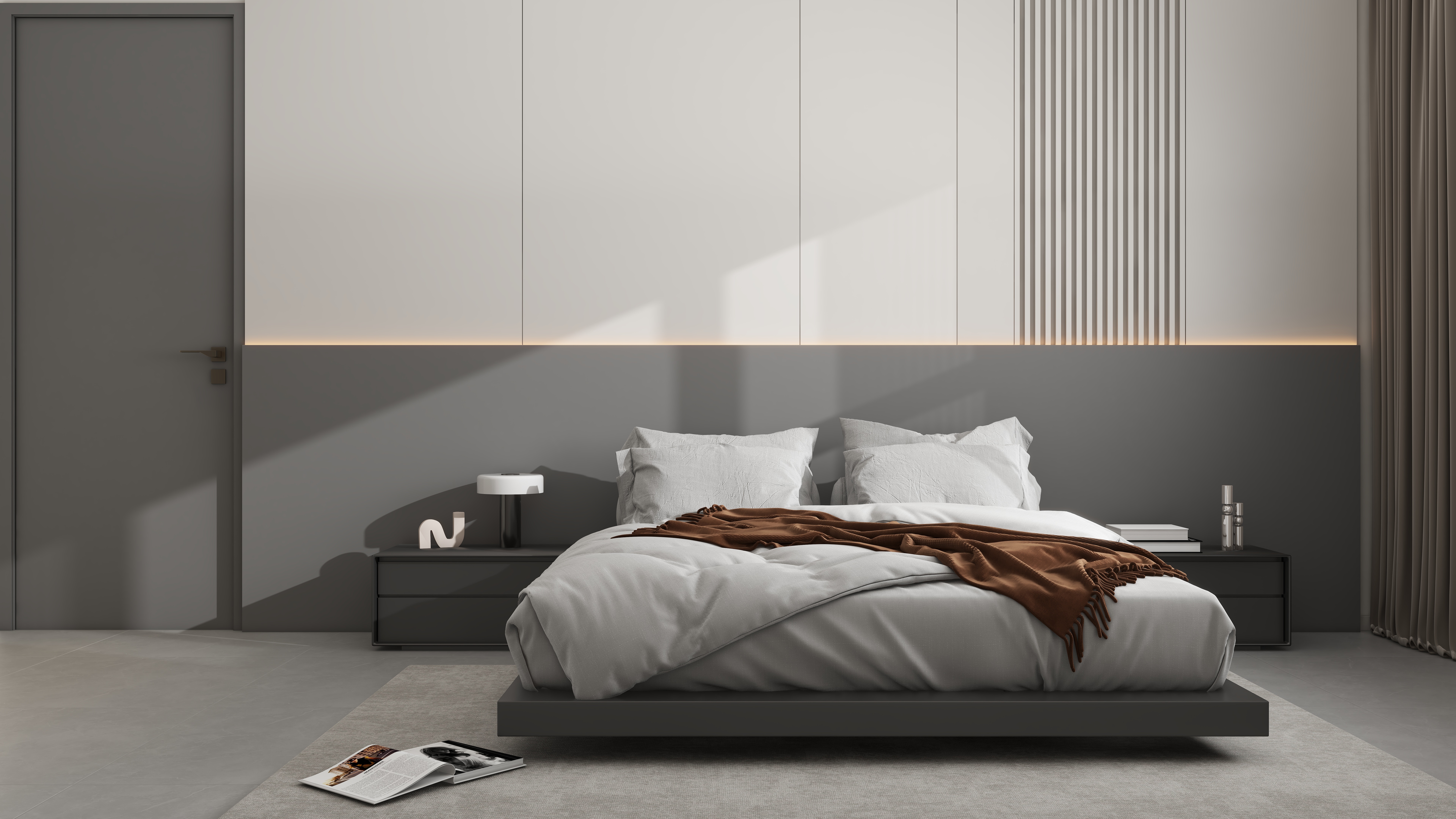 庄育霖-阳光水岸108平现代3室一层主卧装修效果图第2张