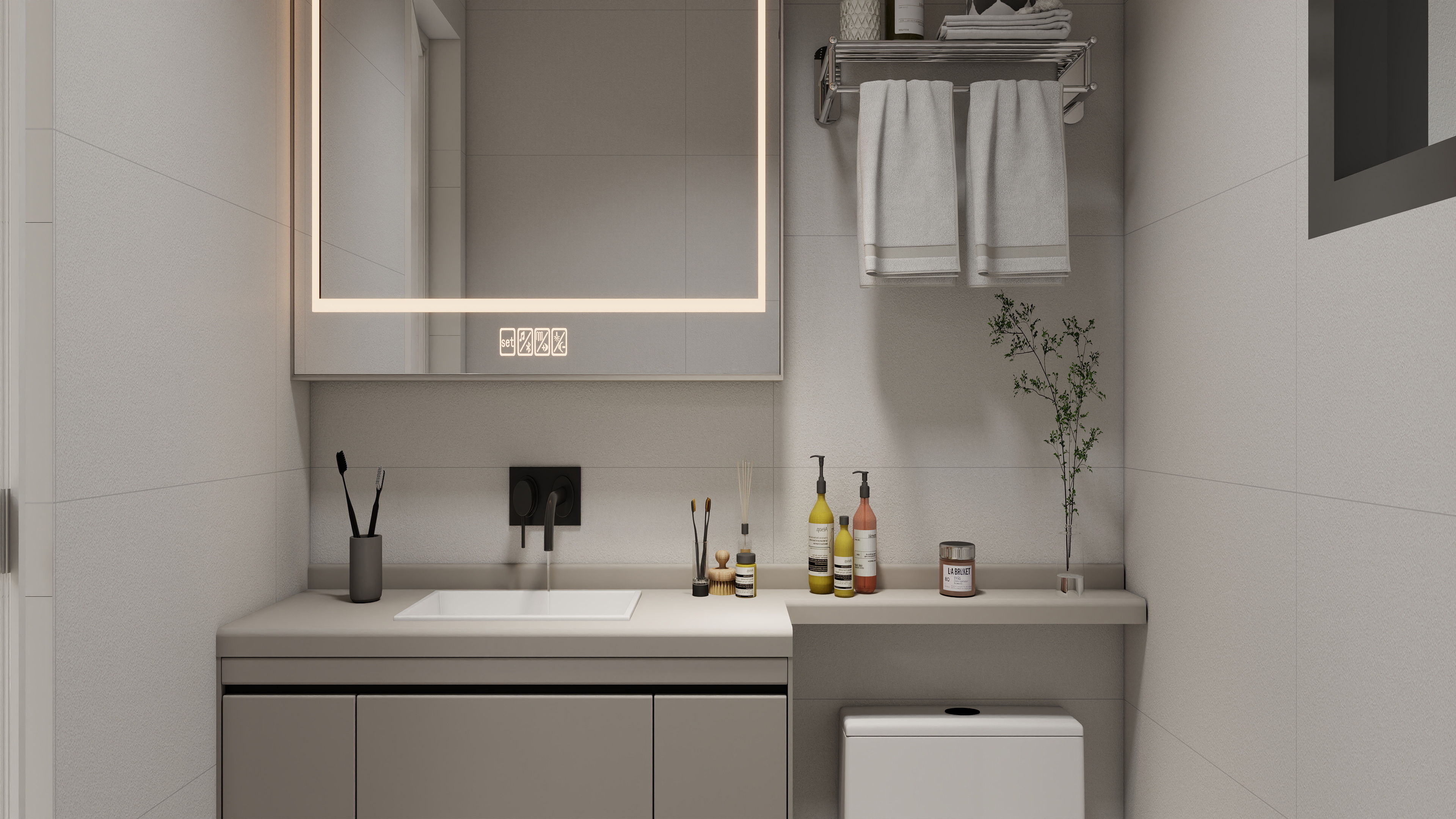 装饰设计董建-79㎡2室一层次卫装修效果图第1张