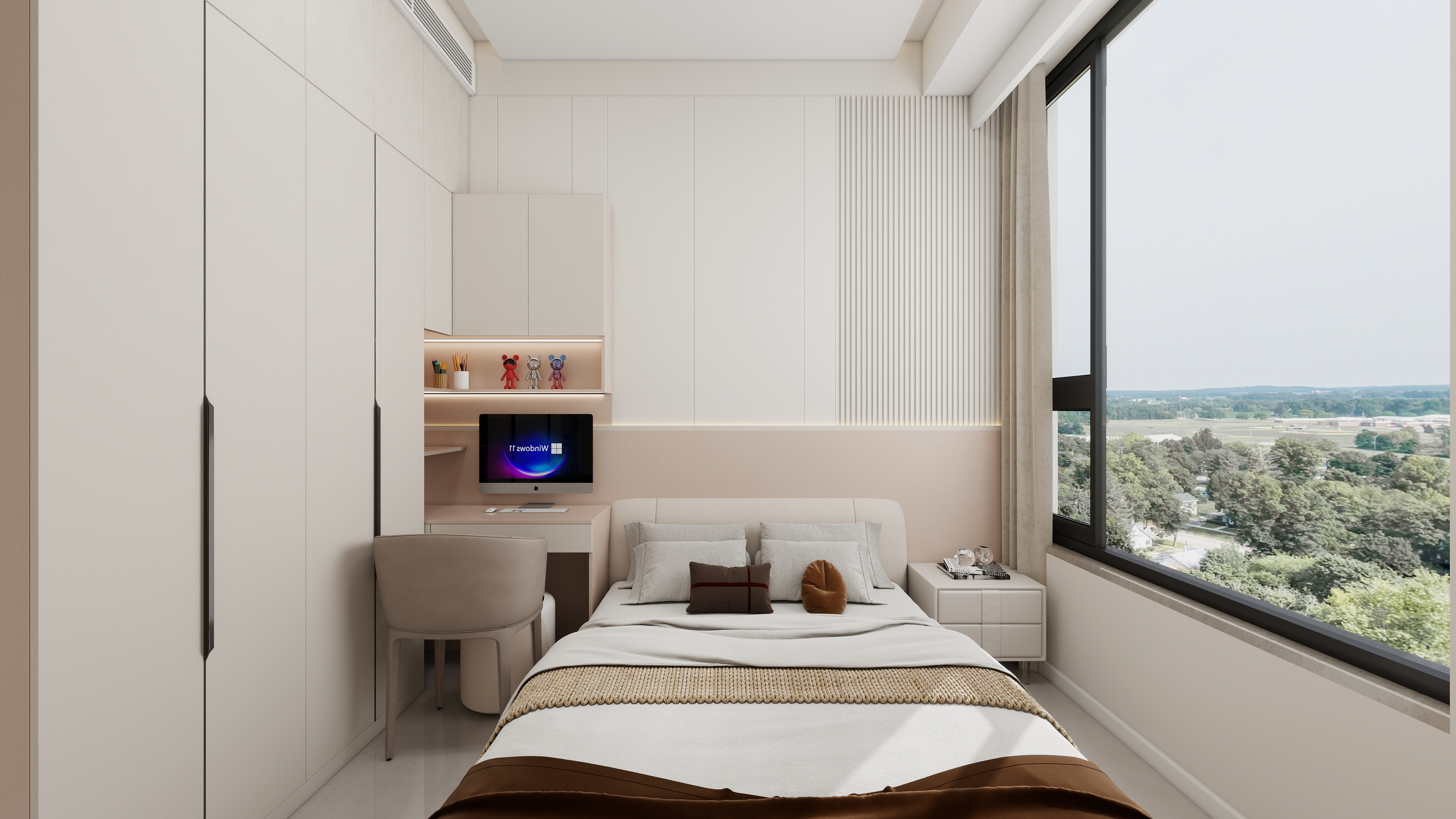 装饰设计董建-79㎡2室一层次卧装修效果图第1张