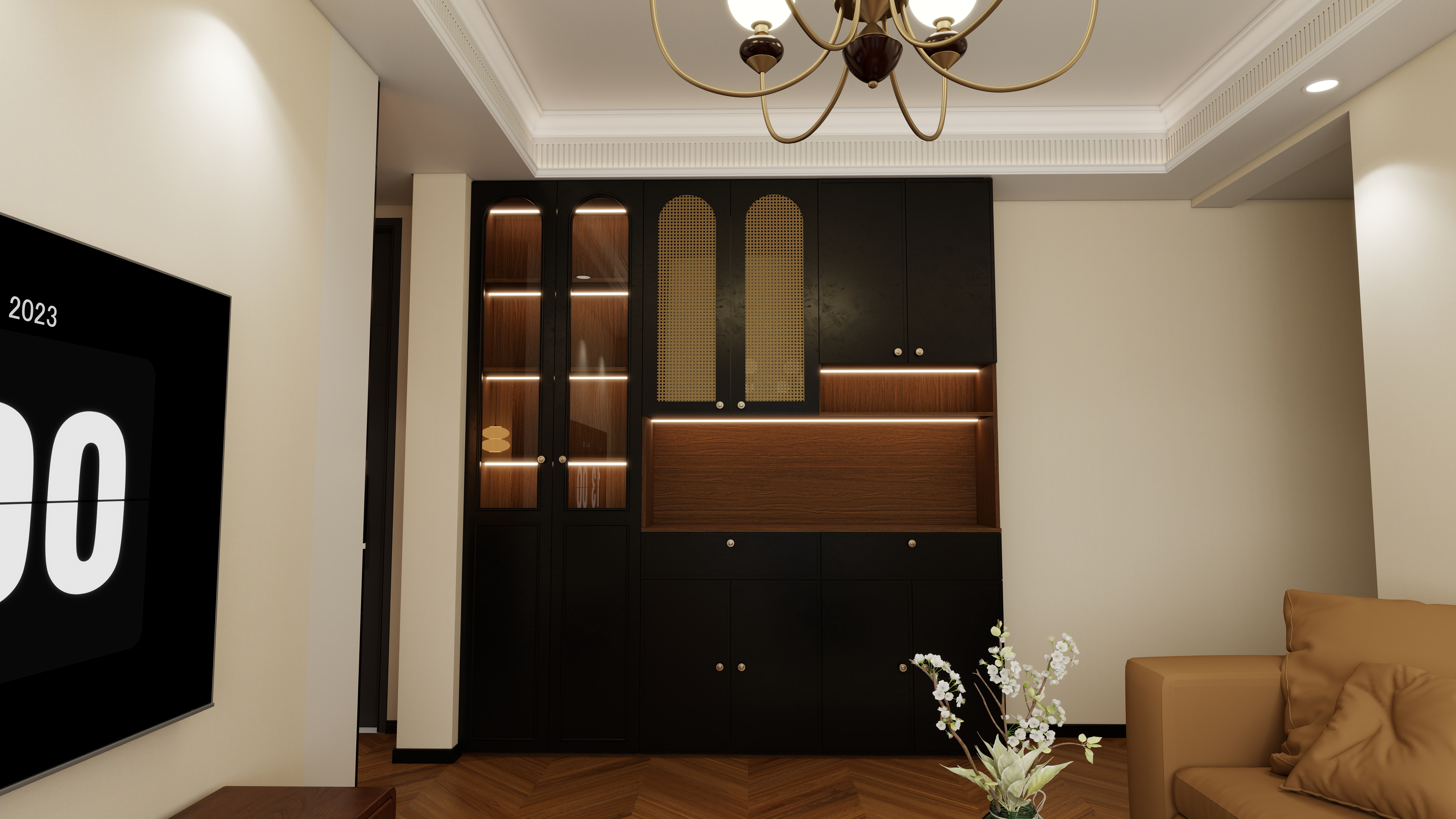 居里亚技术中心-法式中古一层客厅装修效果图第3张